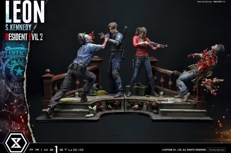 絕版 Prime 1 Studio 1/4 Resident Evil 2 Leon clarie biohazard （分類：手辦雕像）位於 Hong Kong。 由 chestershk 提交（商品編號 1420465533，圖片 1）。簡介： Leon 啡箱未開 Clarie 只開盒check件 一對放 由於體積大 可以面交再送上gogovan。