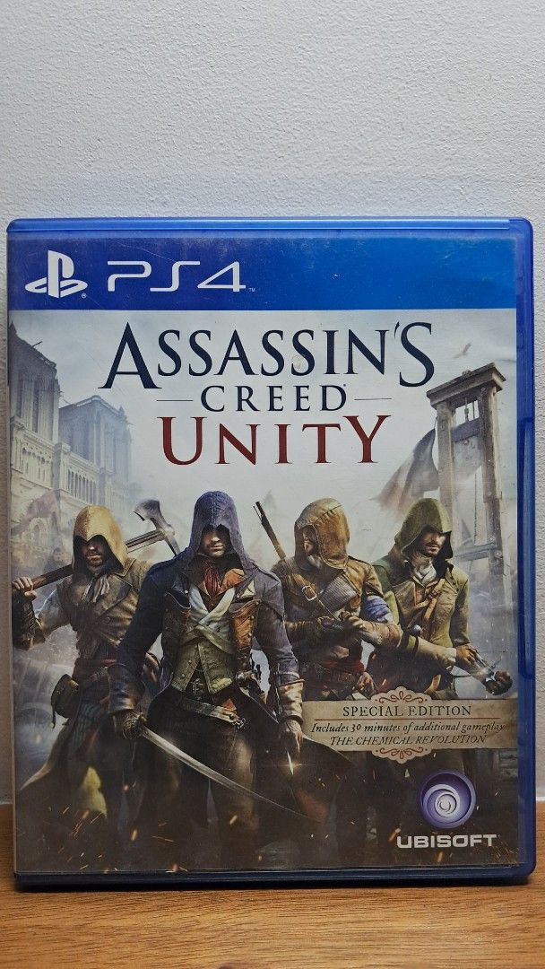 Assassin's Creed Unity | PS4 (Category: PlayStation) located in Manila. Submitted by cobydog (Listing ID 1420549385, Image 1). Description: Assassin's Creed Unity |PS4 - Includes game disc. The item is valid for PS4, PS4 Slim, & PS4 Pro. .