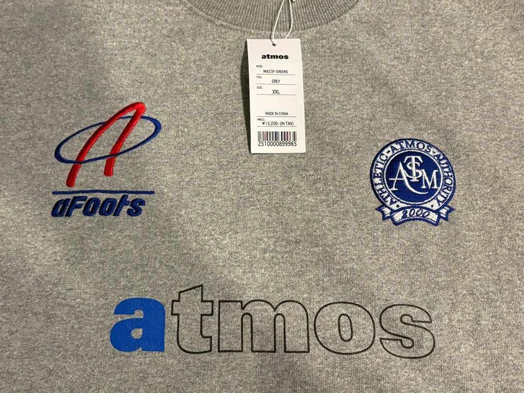 Atmos Sweater (Category: Coats, Jackets and Outerwear) located in Paranaque City. Submitted by finests (Listing ID 1420535388, Image 2). Description: Brand new Atmos Sweater Size XXL (Fits XL comfortably as well) New with tags / Never used ₱2,495 Now ₱1,995 SRP is ¥13,200 / ₱4,970 RFS: Never got a chance to use it, will sell instead..