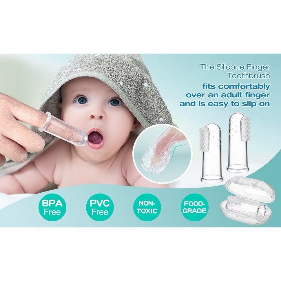 Baby Soft Silicone Finger Toothbrush With Case (Category: Baby Toiletries & Grooming) located in Taguig. Submitted by awishibear (Listing ID 1420461073, Image 1). Description: ₱90 each Colors: -Pink -Blue -Clear.