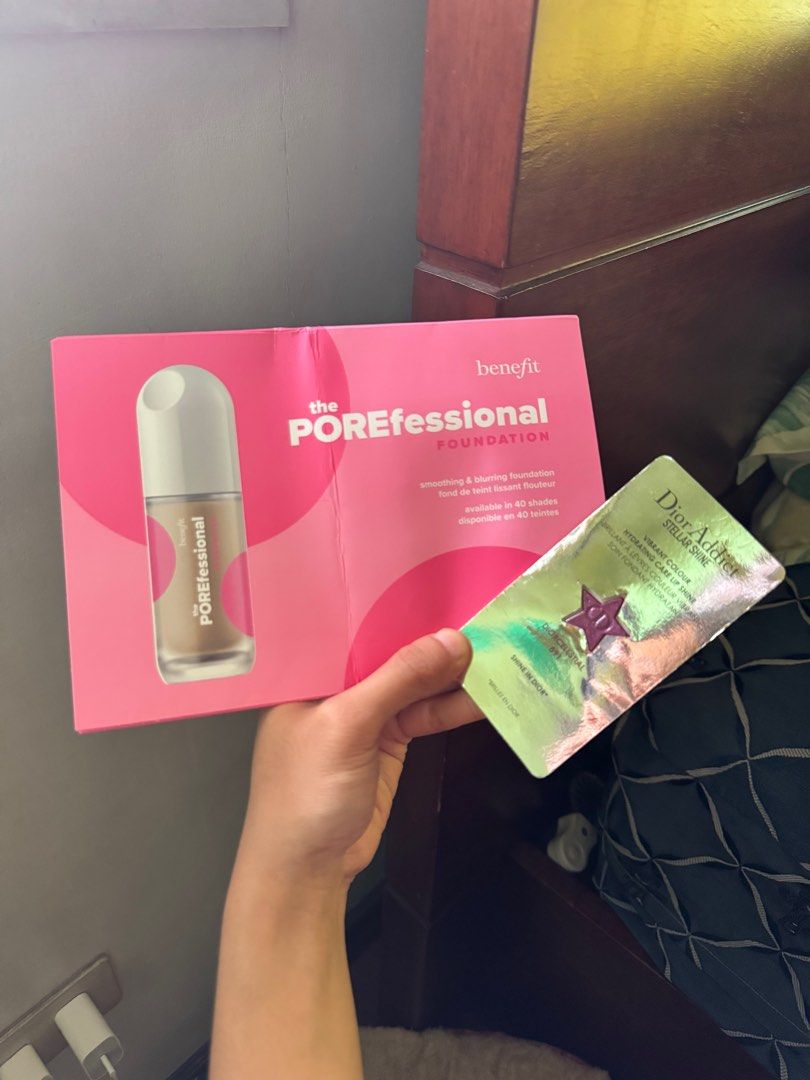Benefit Porefessional Foundation & Dior Addict Sample (Category: Makeup) located in Pasig City. Submitted by beautyloversph (Listing ID 1420433166, Image 1). Description: Take all auth.