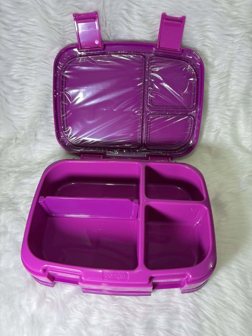 Bentgo Purple Lunch Box (Category: Food Organization & Storage) located in Rizal. Submitted by everythingfancy.ph (Listing ID 1420515167, Image 2). Description: - Purple Bentgo lunch box - Features multiple compartments - Secure latch for freshness - Compact and easy to carry - Ideal for school and work lunches.