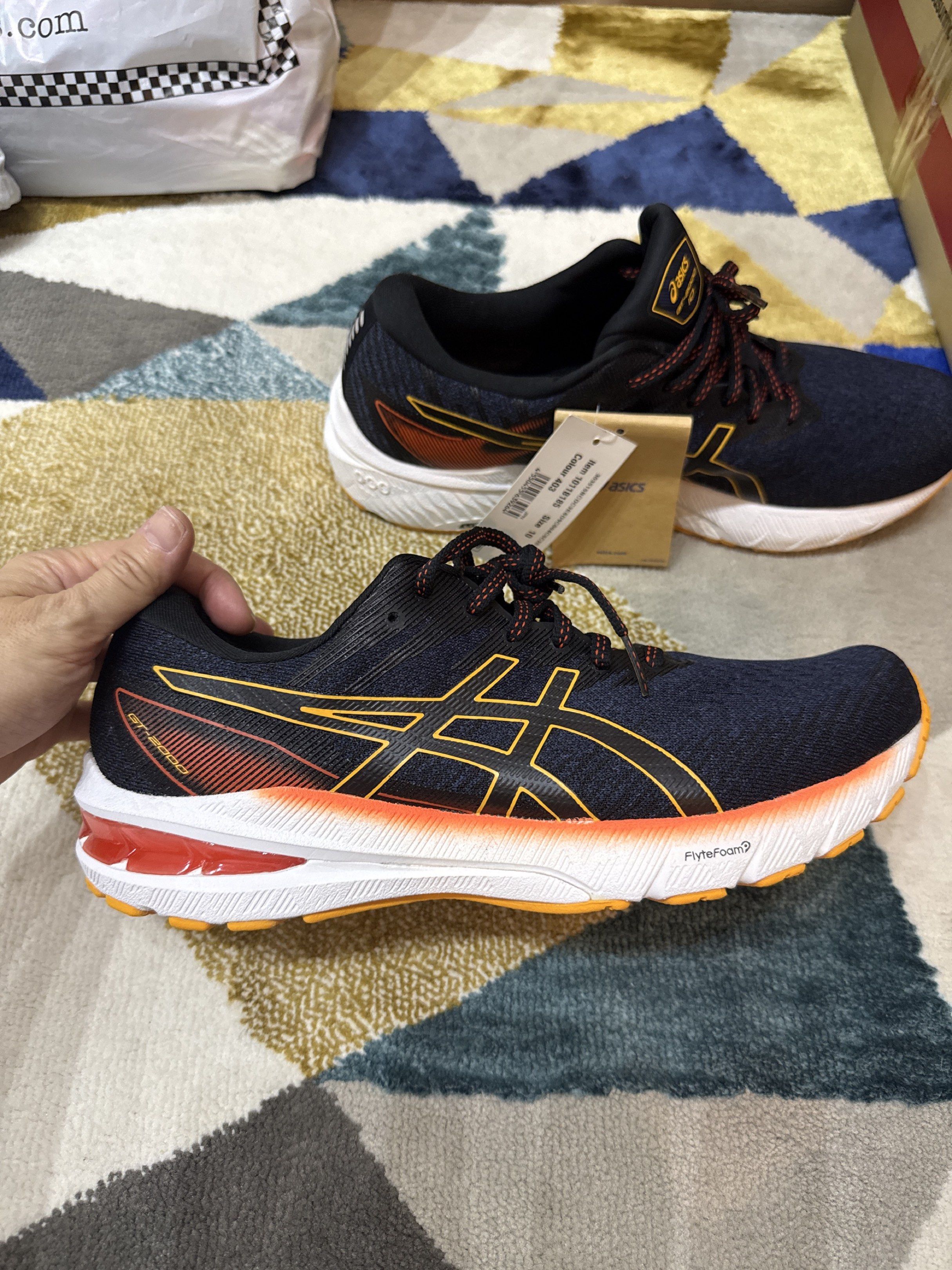 Bnwt Asics GT 2000 10 Deep Ocean Amber colour (Category: Sneakers) located in Singapore. Submitted by amanda.liu.52035 (Listing ID 1420472129, Image 3). Description: Brand new with tag Bought for my son but he doesnt like blue Original price I bought at was $189 Pls see official asics store selling at $149 (CNY discount) Selling at fraction of ori price so pls do not nego. Self collect preferred due to size of shoe. If u want delivery pls arrange
