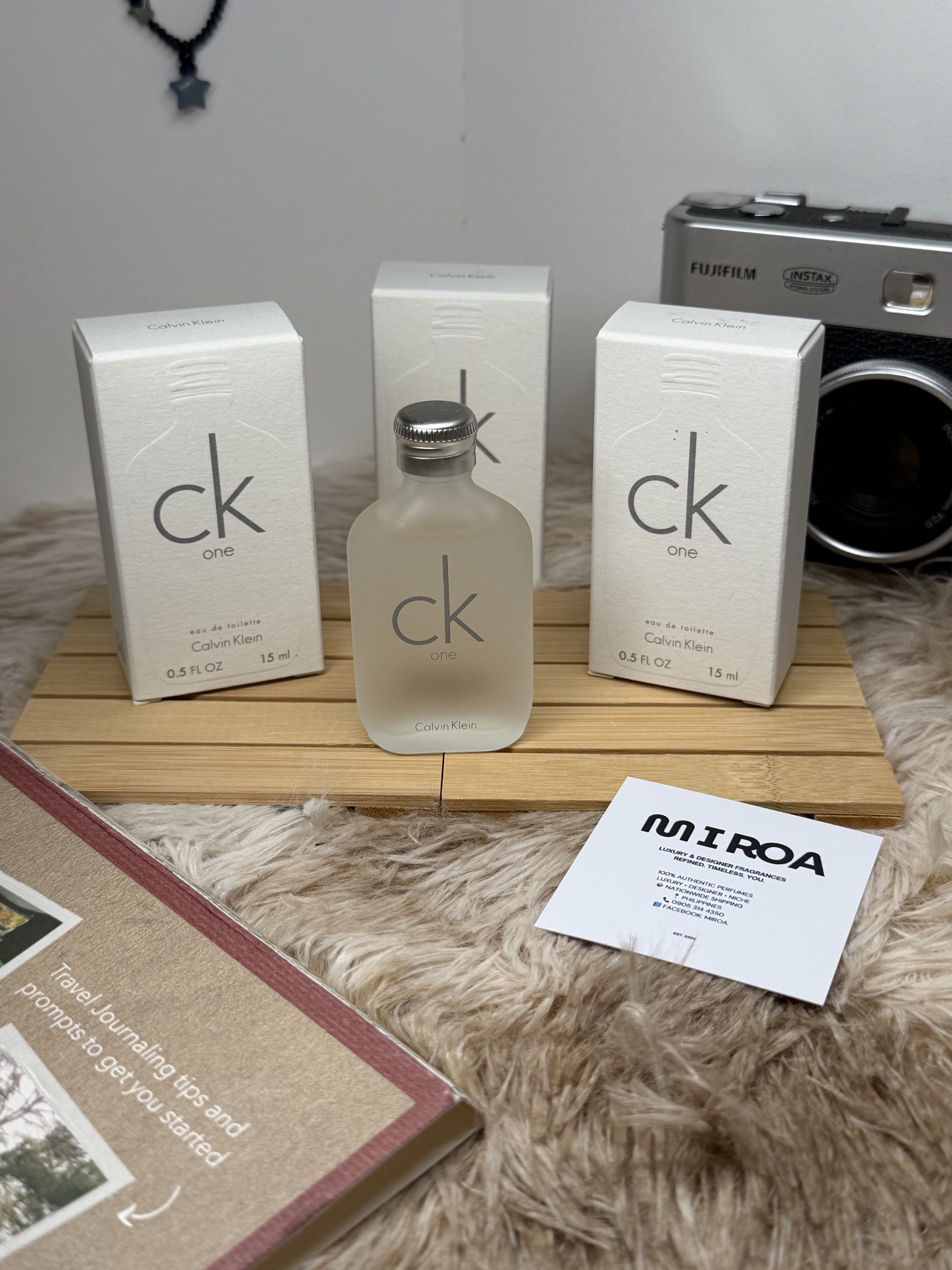 Calvin Klein CK One Eau de Toilette 15ml (Category: Fragrance & Deodorants) located in Manila. Submitted by jafelizarte (Listing ID 1420548816, Image 2). Description: - Authentic Calvin Klein CK One Eau de Toilette - 15ml bottle included - Original packaging included - Fresh and clean fragrance - Ideal for everyday wear - Great for travel or as a gift - Sourced from MIROA, a luxury fragrance retailer.