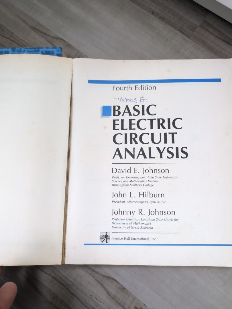 Control Engineering & Basic Electric Circuit Analysis Textbooks (Category: Textbooks) located in Singapore. Submitted by guangong1 (Listing ID 1420372849, Image 3). Description: - 'Control Engineering' (2nd Edition) textbook - 'Basic Electric Circuit Analysis' (4th Edition) textbook - Suitable for electrical engineering students and enthusiasts..