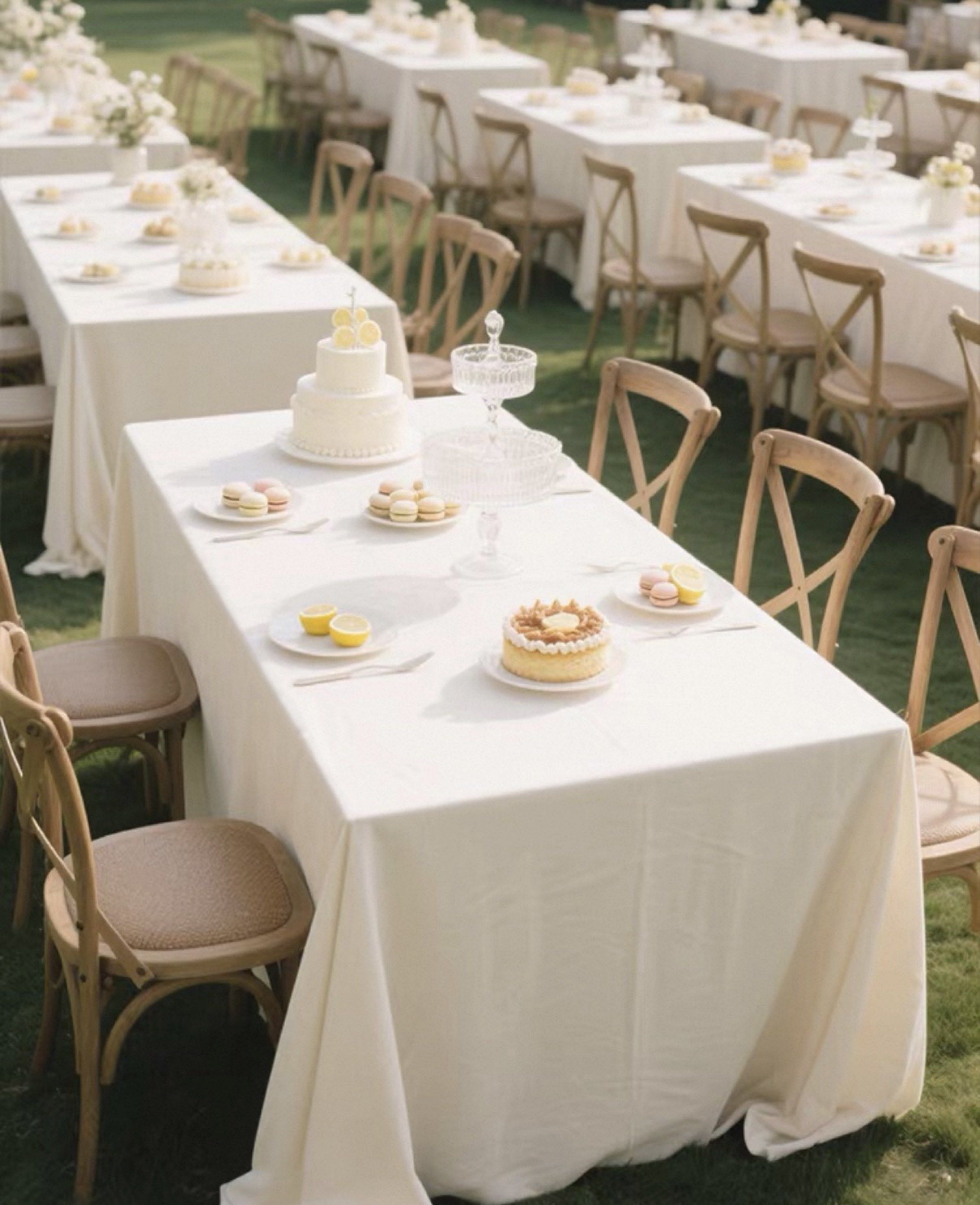 Cream White Tablecloth - Wedding/Event459022518599690240
