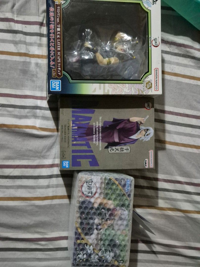 Demon Slayer Figures (Category: Figurines & Statues) located in Antipolo. Submitted by ynavee (Listing ID 1420541313, Image 1). Description: Tengen Layerscape 2000 MISB Tengen Maximatic 600 MIB Tengen Noodlestopper 500 MIB.