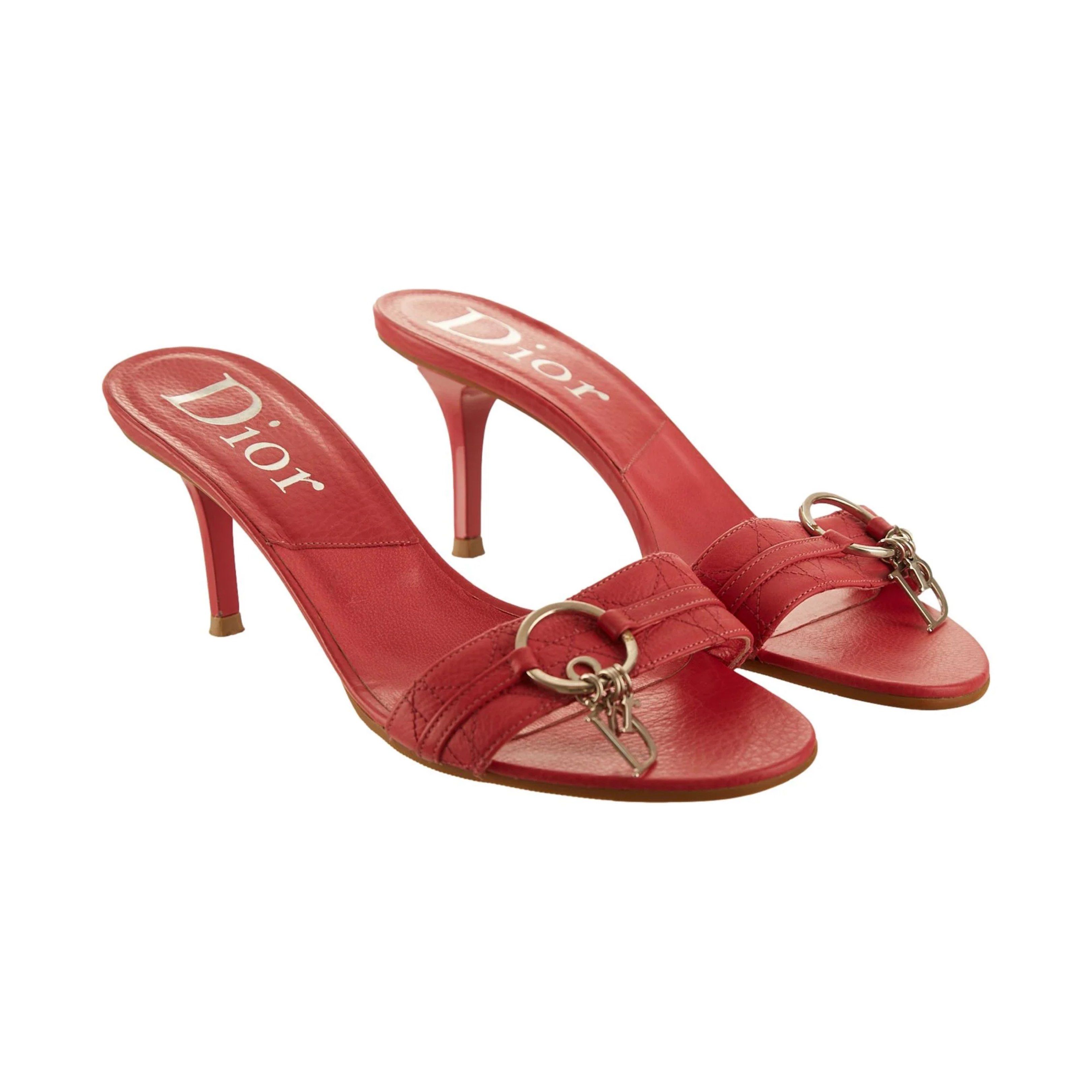 Dior Pink Logo Charm Kitten Heels (Category: Heels) located in Roxas City. Submitted by s.declutters (Listing ID 1420371401, Image 1). Description: - Authentic Dior kitten heels - Size: 36 1/2 - Color: Vibrant pink - Features Dior logo charm - Dior logo on insole - Embossed Dior logo on sole - Stylish and elegant Still Nego. .