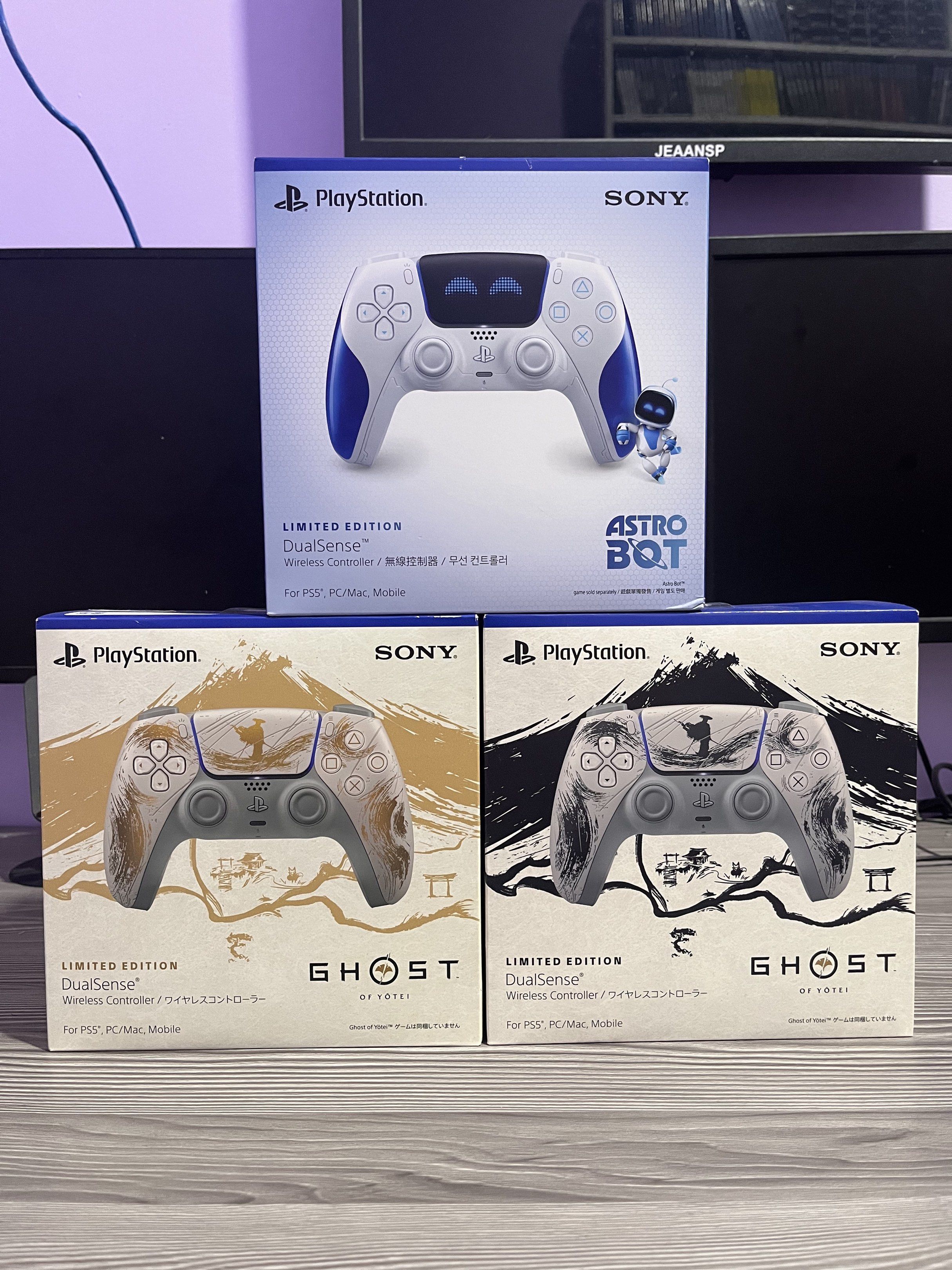 Dualsense Yotei & Astro Bot (Category: Controllers) located in Manila. Submitted by 828gamingphmnl (Listing ID 1420423713, Image 1). Description: For sale only Dualsense Limited Editions All brand new P5,199 each Ghost of Yotei Gold Ghost of Yotei Black Astro Bot Physical store @ Sampaloc, Manila. Pick up or delivery available.