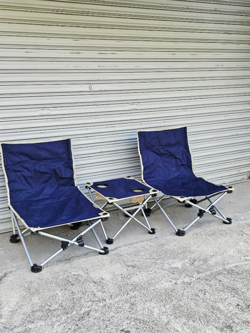 Folding Camping Table and Chairs Set (Category: Outdoor Furniture) located in Guiguinto. Submitted by eypee_knows (Listing ID 1420363864, Image 2). Description: Two Reclining Chair & Camp Table Brand: The Sports Authority Price: 2,500.