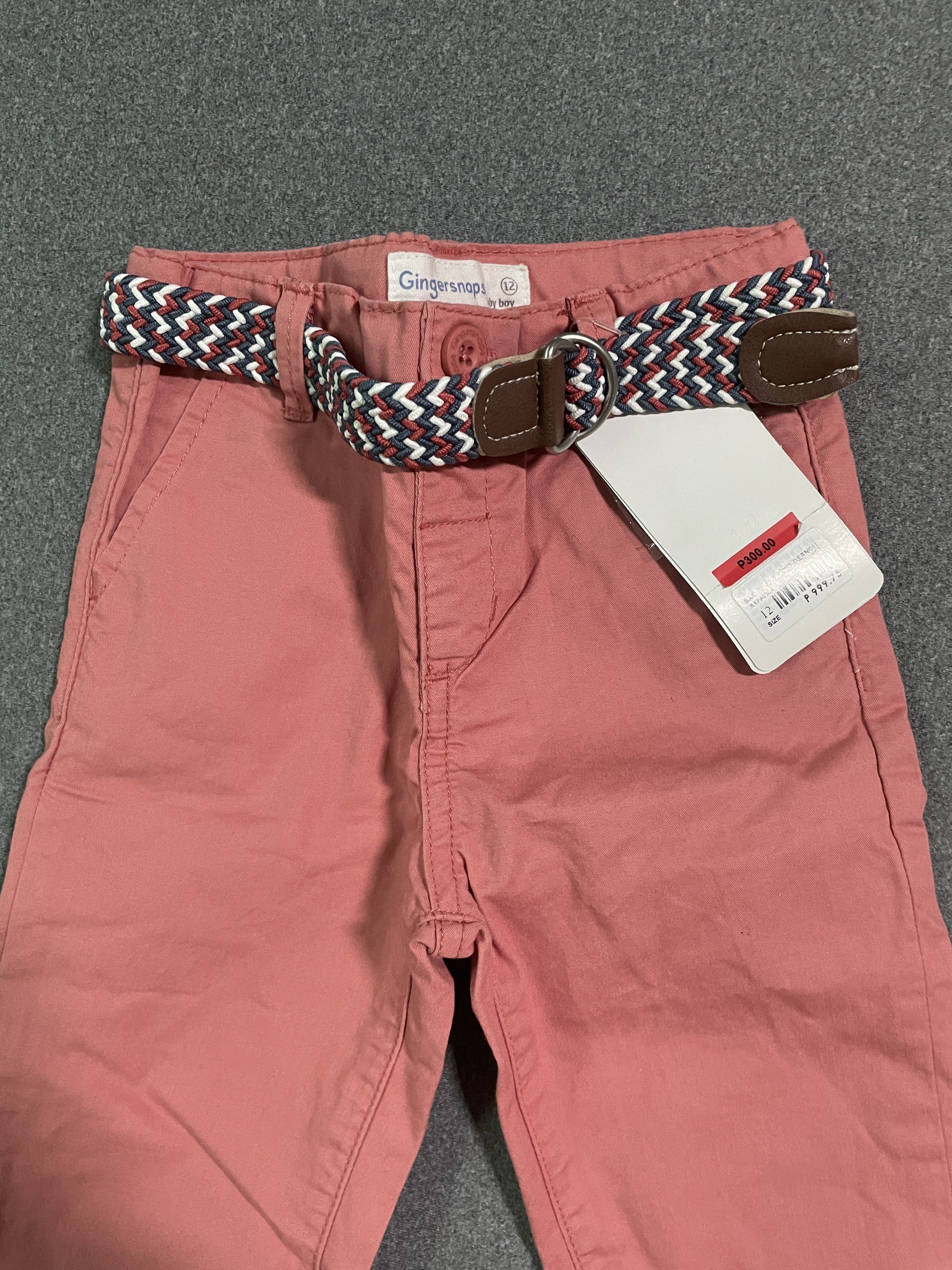 Gingersnaps Baby Pants with Belt (Category: Babies & Kids Fashion) located in Quezon City. Submitted by mdsiazon (Listing ID 1420557356, Image 2). Description: - Pink Gingersnaps baby pants - Includes stylish belt - Classic design with pockets - Size clearly indicated on tag - Great for various occasions.