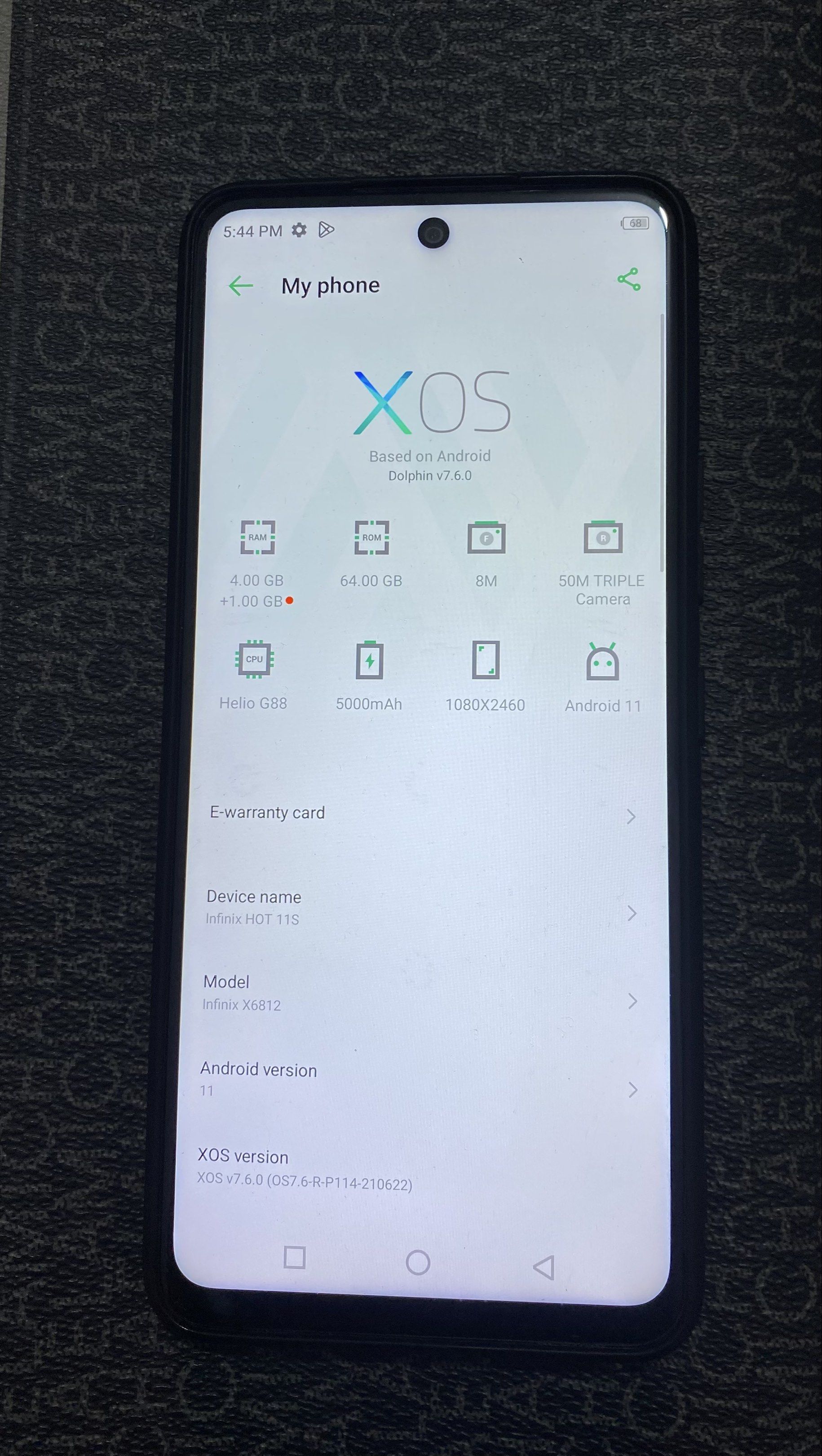 INFINIX HOT 11S (Category: Android Others) located in Magalang. Submitted by nightiechic (Listing ID 1420459931, Image 2). Description: INFINIX HOT 11s 4+1/64GB 6.78’’ FREE CASE AND CORD ONLY .