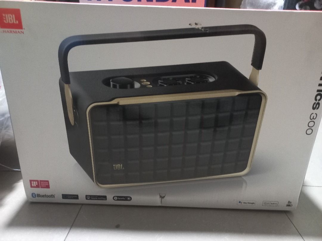 JBL Authentics 300 (Category: Soundbars, Speakers & Amplifiers) located in Quezon City. Submitted by alvinponce1923 (Listing ID 1420473463, Image 1). Description: Selling my JBL Authentics 300 speaker which I got from our raffle last January 2025 in our company's JBL seminar. Here is the link for its specification from JBL website https://jblstore.com.ph/products/jbl-authentics-300-portable-smart-home-speaker-with-wi-fi-bluetooth-and-voice-assist