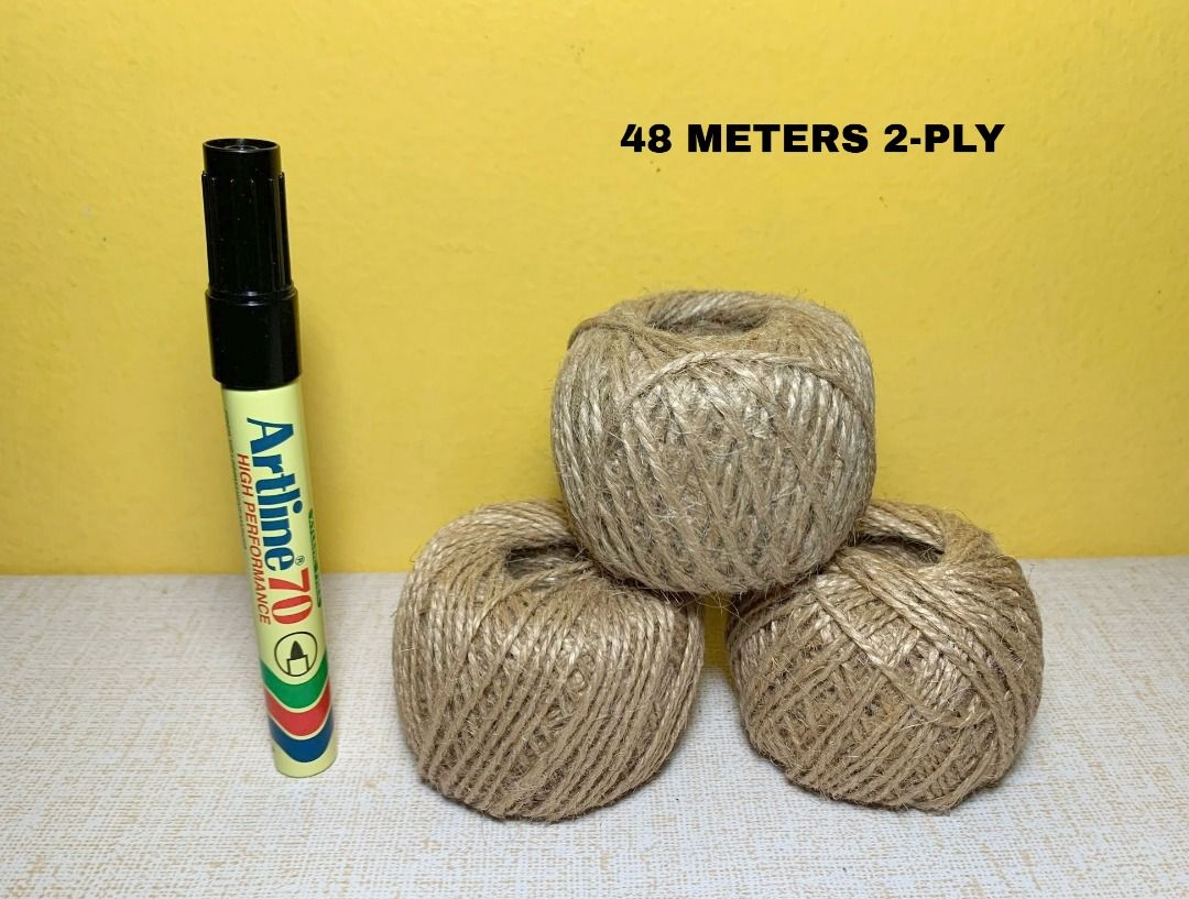 Jute String/ Abaca Cord (Category: Craft Supplies & Tools) located in Pasig City. Submitted by accentz11 (Listing ID 1420486627, Image 3). Description: Jute String/ Abaca Cord A. 100 meters 3-ply: P100 30 rolls available B. 48 meters 2-ply: P60 40 rolls available Pen for reference only Payment: BDO, GCash Cross posted .