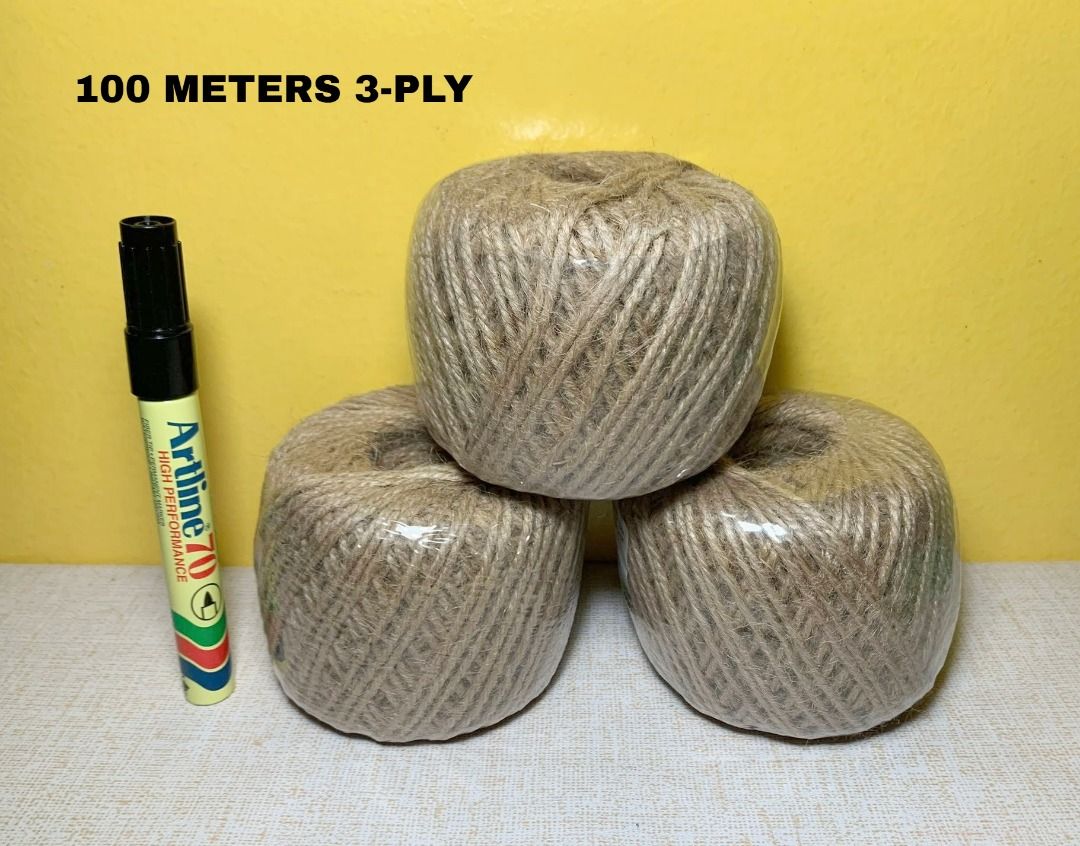Jute String/ Abaca Cord (Category: Craft Supplies & Tools) located in Pasig City. Submitted by accentz11 (Listing ID 1420486627, Image 2). Description: Jute String/ Abaca Cord A. 100 meters 3-ply: P100 30 rolls available B. 48 meters 2-ply: P60 40 rolls available Pen for reference only Payment: BDO, GCash Cross posted .