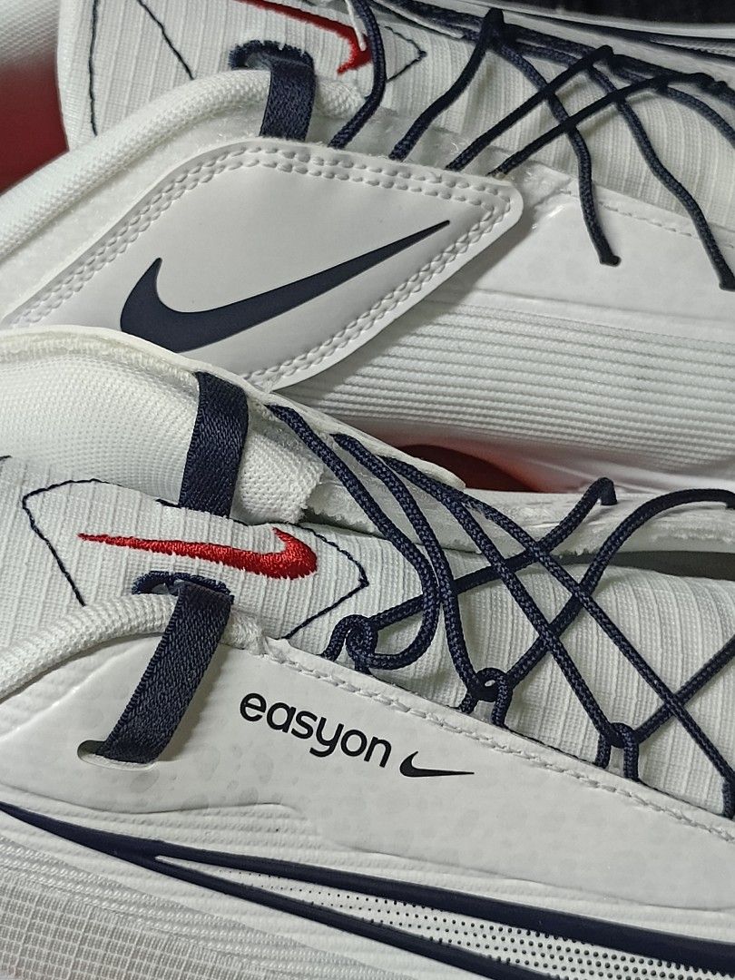 Nike Precision 7 EasyOn- size 12 US men's (Category: Sneakers) located in Bulacan. Submitted by sneakapimp (Listing ID 1420432605, Image 3). Description: price : 2,100 Nike Precision VII EasyOn sneakers in white with red and navy accents. Features a unique lacing system and a red outsole. Includes the original box. Size US 12, EUR 46. Made in Vietnam. shipping via LBC cop or cod lalamove meet up along Valenzuela .