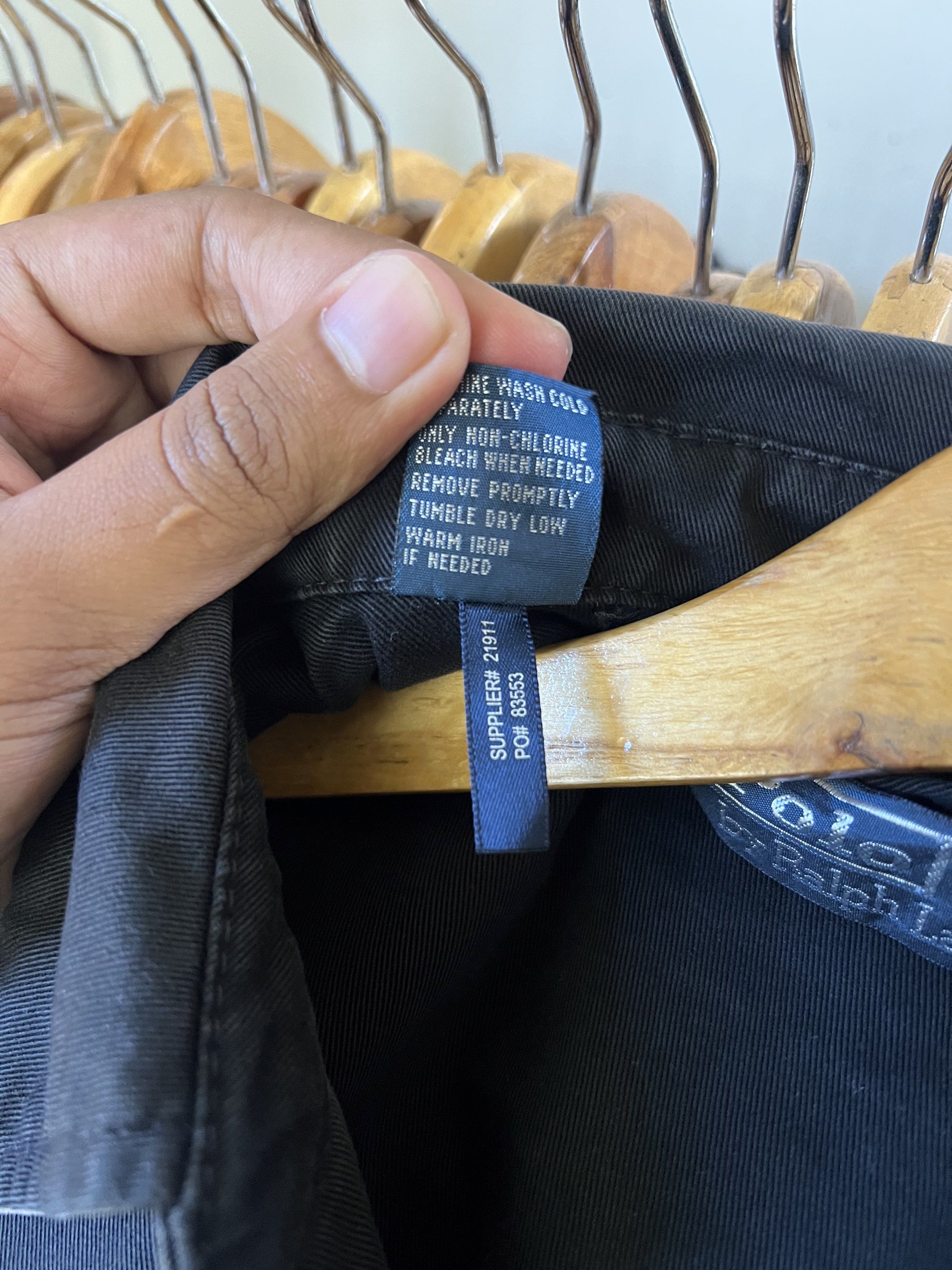 Polo by Ralph Lauren Black Jacket (Category: Coats, Jackets and Outerwear) located in Pinamalayan. Submitted by initialthriftstore (Listing ID 1420374678, Image 3). Description: FOR SALE ‼️ Ralph Lauren Harrington Jacket Size: Medium Dimes: L26 W22.5 Color Rate: 9.8/10 No issues ✅ Not Budgetmeal Price mga boss 😇 Pm lang po sa interested 🫶🏻.