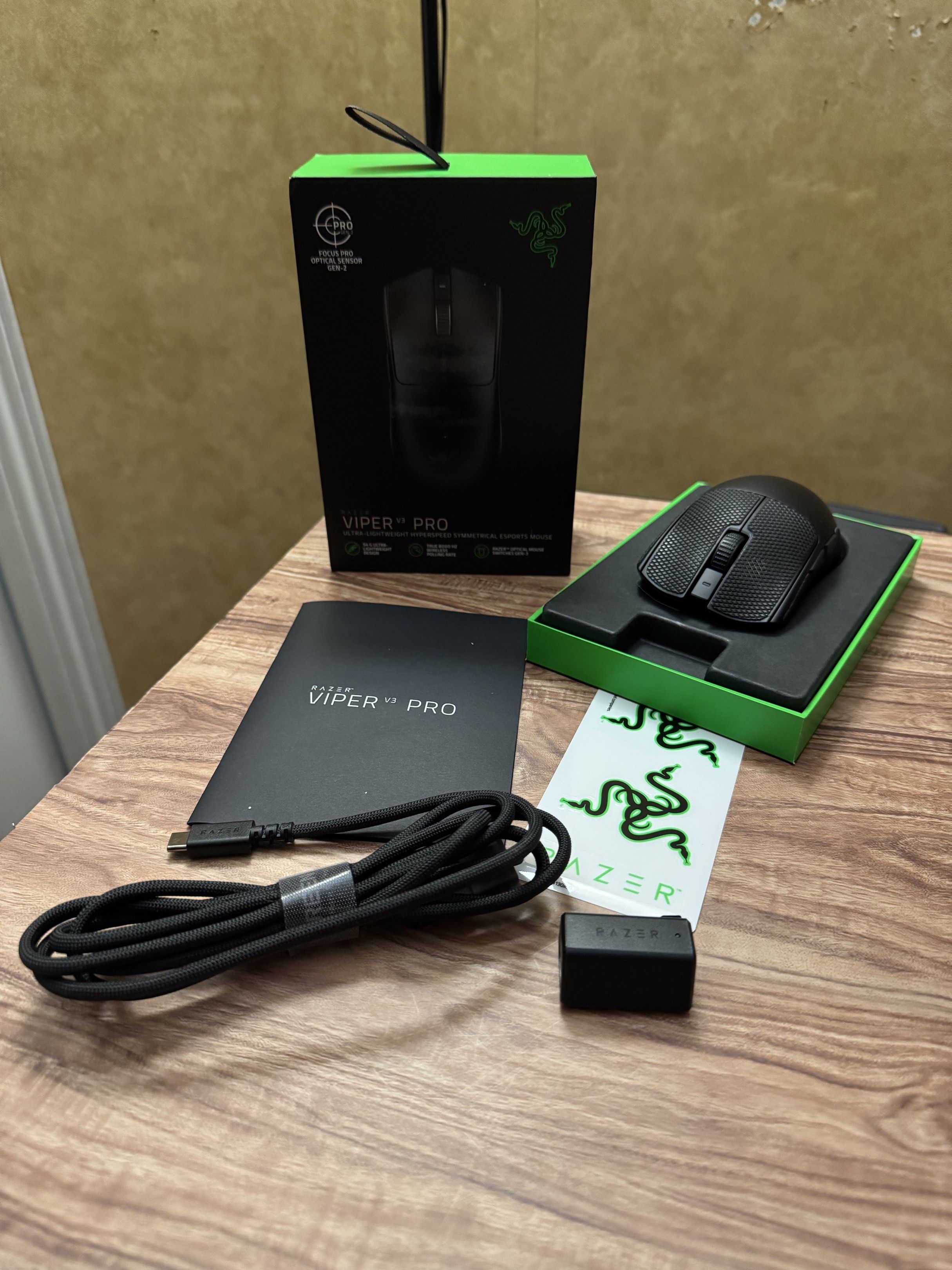 Razer Viper Pro V3 Gaming Mouse (Category: Mouse & Mousepads) located in Manila. Submitted by galaxyph (Listing ID 1420440351, Image 1). Description: RFS: Decluttering Sensor: Razer Focus+ Optical Sensor DPI (Sensitivity): Up to 30,000 DPI Acceleration: 70 G Speed: 750 IPS (Inches per second) Switches: Razer Optical Mouse Switches Switch Lifespan: 70 million clicks Connectivity: Wireless (Razer HyperSpeed Wireless) + Wired (via USB-C) Polling Rat