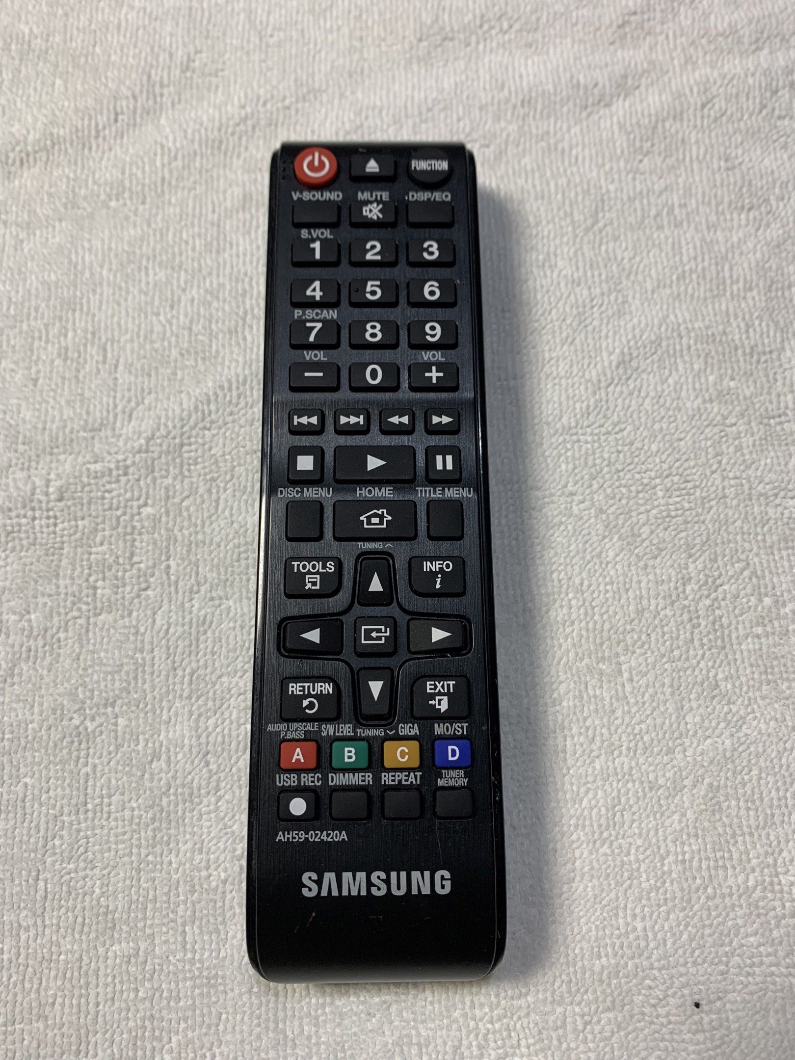 Samsung AH59-02420A Original TV Remote Control (Category: TV) located in Paranaque City. Submitted by seb_trading (Listing ID 1420444411, Image 1). Description: pre loved remote control for local Samsung TV original samsung remote no damage all keys functioning working condition last price Paranaque area 5 units available.