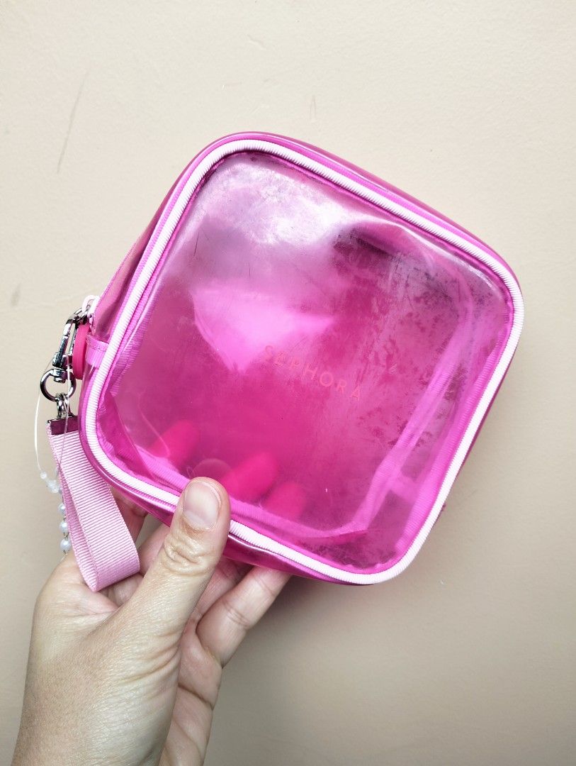 Sephora Pink Clear Cosmetic Bag (Category: Makeup) located in Baguio. Submitted by toys_of_yesteryear (Listing ID 1420433238, Image 1). Description: 📌loc. Baguio 📌Actual photos posted, check all photos before buying. 📌This item is NOT new, this is from surplus. Manage your expectations 📌Reasonable price posted, lowballers will be ignored / ridiculous offers auto declined. 📌No holds , No reservation 📌MoP: Gcash 📌MoD: J&T - Vibrant pink Seph