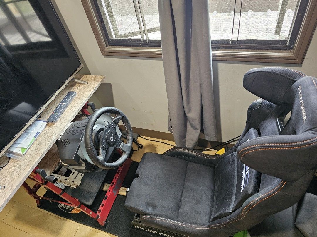 Sim Racing Setup. Playseat thrustmaster (Category: Controllers) located in Quezon City. Submitted by eufratly (Listing ID 1420479658, Image 2). Description: Sim Racing setup. Playseat WRC edition racing with railings and carpet. Thrustmaster T500rs. TCL 40" Smart UHD TV Working on PC, PS3, PS4. (Not yet tested on PS5) No console included. No issue. All working. 25k Fixed price Sta rosa area..