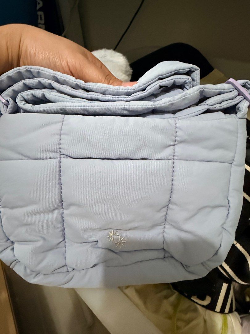 The Paper Bunny Quilted Shoulder Bag (Category: Shoulder Bags) located in Cavite. Submitted by iwoooofff (Listing ID 1420478353, Image 1). Description: - The Paper Bunny shoulder bag - Stylish quilted design - Light purple exterior and interior - Includes a small pocket - Used once.