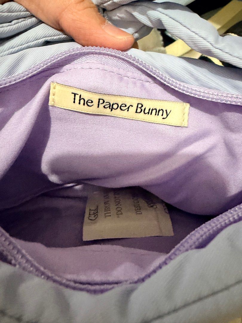 The Paper Bunny Quilted Shoulder Bag (Category: Shoulder Bags) located in Cavite. Submitted by iwoooofff (Listing ID 1420478353, Image 2). Description: - The Paper Bunny shoulder bag - Stylish quilted design - Light purple exterior and interior - Includes a small pocket - Used once.