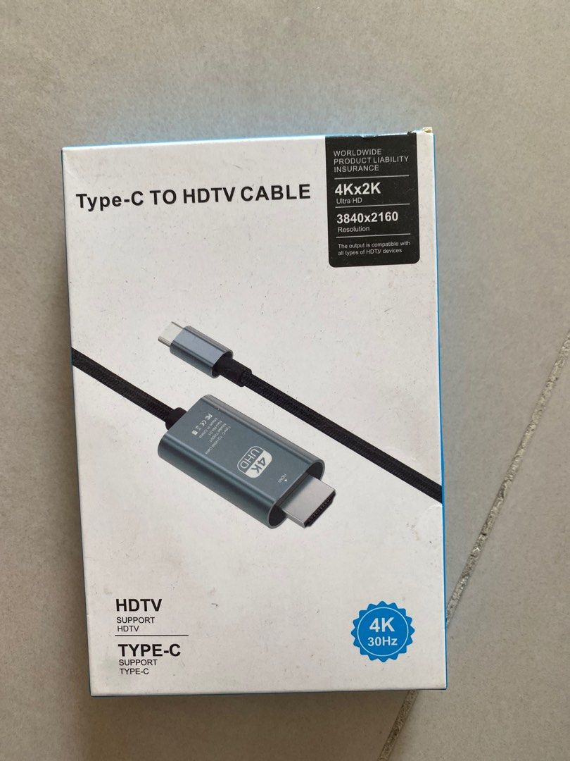 Type-C to HDTV Cable - 4K Resolution