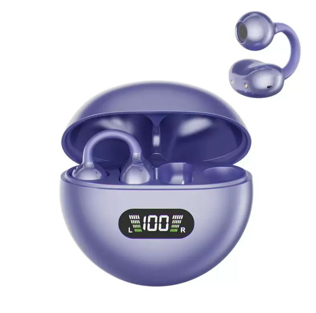 Wireless Earbuds with Charging Case - Purple