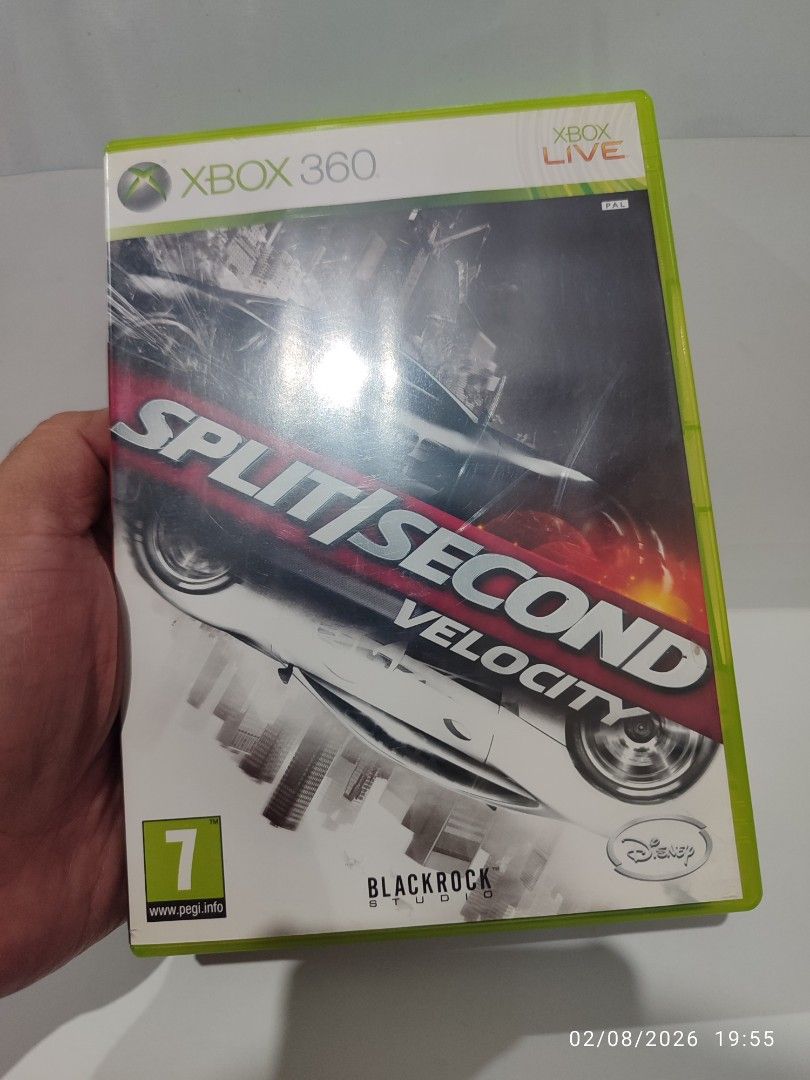 XBOX 360 - Split/Second Velocity (PRE-OWNED) "OPEN REGION" (Category: Xbox) located in Mendez-Nunez. Submitted by sf2_gameshop (Listing ID 1420485839, Image 2). Description: PLEASE READ: IMPORTANT NOTE: The text on the covert art and game manual is in German. However, the gameplay, voice and in-game text are fully in English. Open region, the disc will work on any Xbox 360 units. PAL - √ (Yes) NTSC/J - √ (Yes) NTSC - √ (Yes) CONDITION: Pre-owned 
