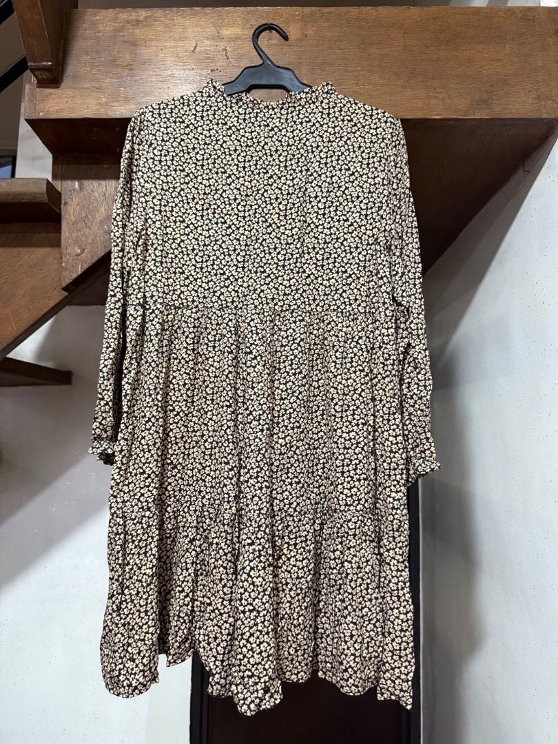 Zara layered dress (brown) (Category: Dresses) located in Paranaque City. Submitted by 10001thingstodeclutter (Listing ID 1420483077, Image 2). Description: Zara kids dress but fits adults XS-S Loose fitting.