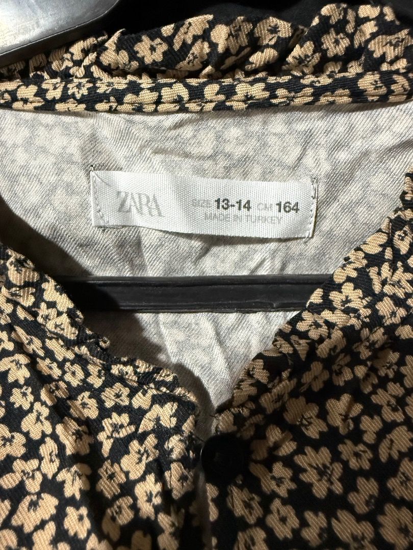 Zara layered dress (brown) (Category: Dresses) located in Paranaque City. Submitted by 10001thingstodeclutter (Listing ID 1420483077, Image 3). Description: Zara kids dress but fits adults XS-S Loose fitting.