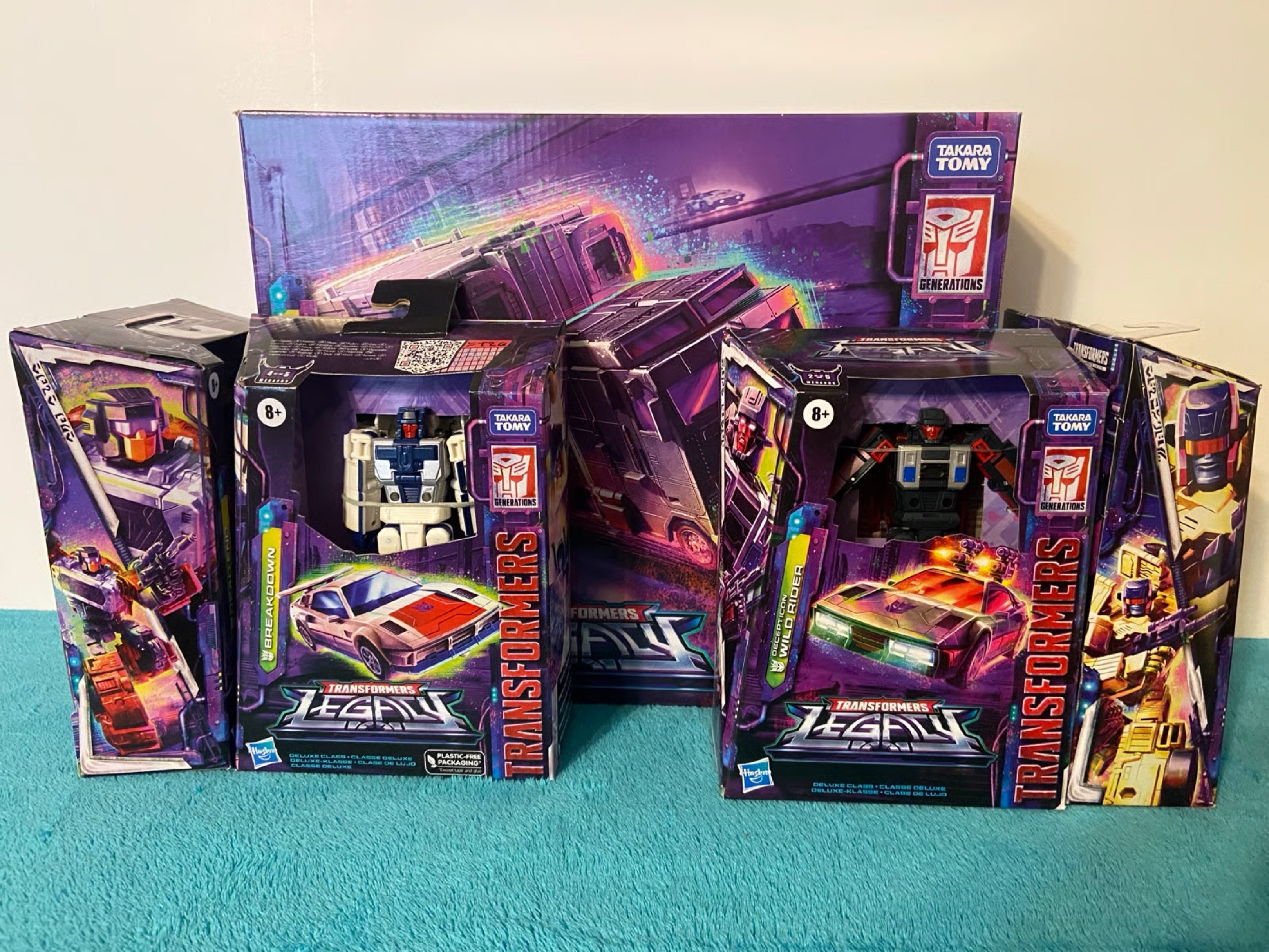 [全新未開靚盒 全套5盒 G1原色版本 ] Transformers 變形金剛 衝鋒派 Stunticon Menasor ...