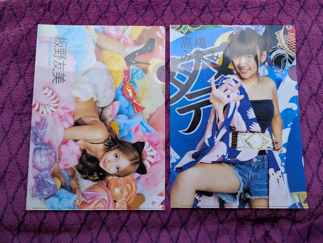 AKB48 Clear Files (11 pcs) (Category: Stationery & School Supplies) located in Tandag. Submitted by mooncrate (Listing ID 1420614856, Image 2). Description: Collection of AKB48 clear files featuring various members. Includes files with Takajo Aki, Miyazawa Sae, Itano Tomomi, Takahashi Minami, Kojima Haruna, Maeda Atsuko, Kashiwagi Yuki, and Oshima Yuko. Also includes a sealed file with multiple members. Perfect for AKB48 fans and collectors..