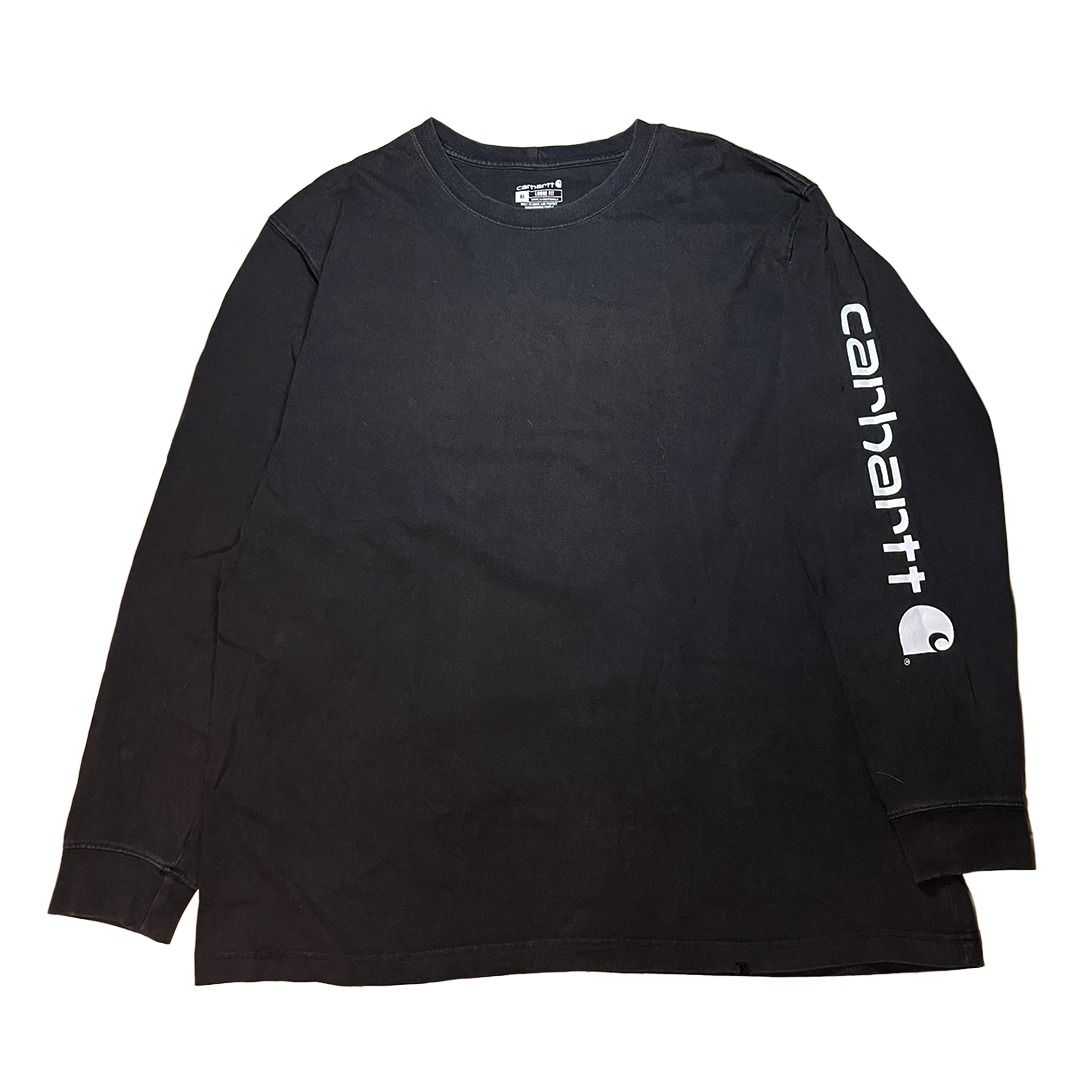 Carhartt TK0231-M Black Long sleeve (Category: Activewear) located in Batangas. Submitted by ukayro (Listing ID 1420708017, Image 1). Description: Carhartt TK0231-M BLK XL Loose Fit 27 W 32 L Issue: pinholes, bite-like on hem.