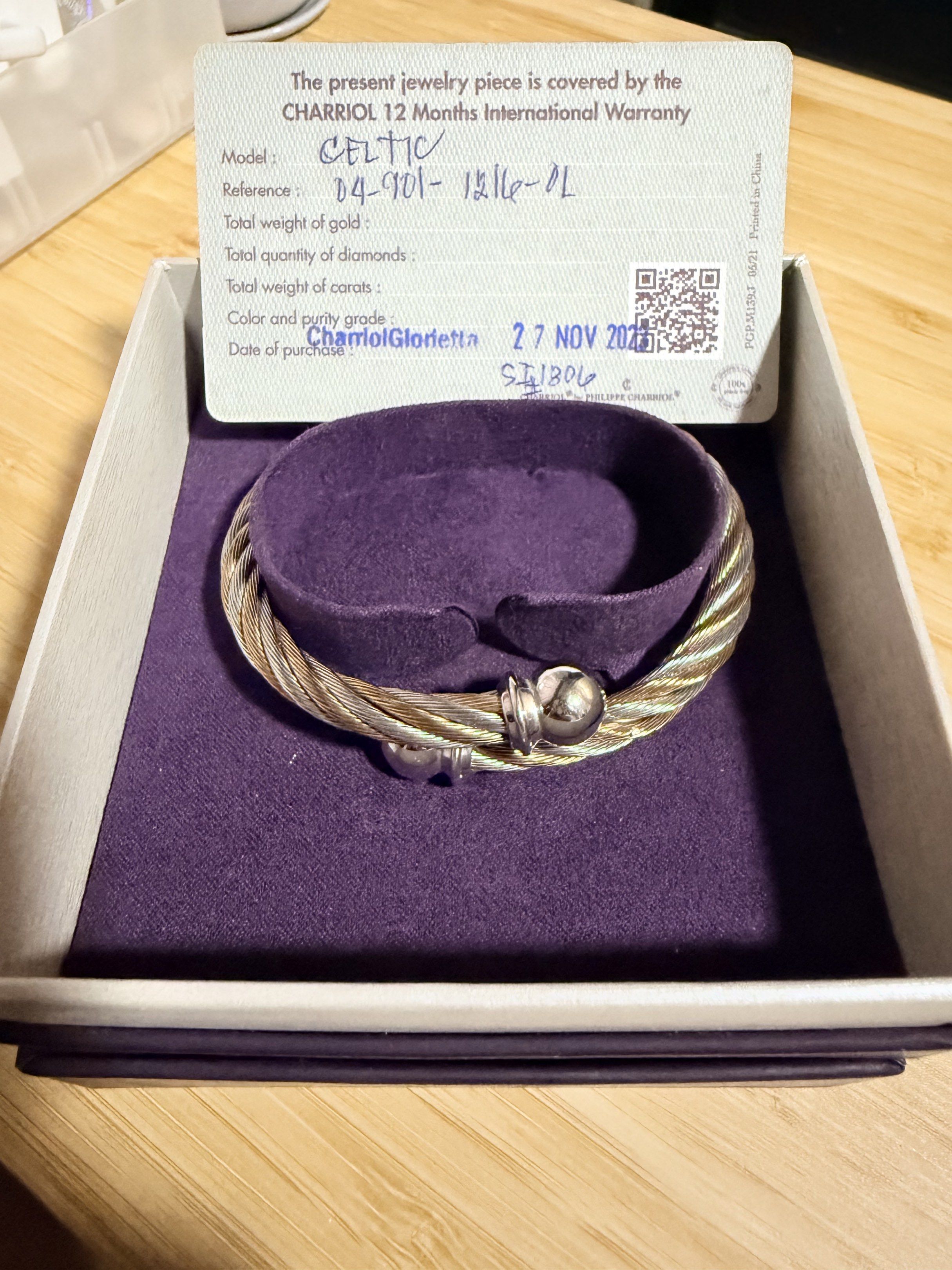 Charriol (Category: Luxury Accessories) located in Manila. Submitted by destash2restash2018 (Listing ID 1420701767, Image 3). Description: Charriol Celtic two toned bangle size:L -preloved but no issue -comes with box and authenticity card Shipping from Makati via Lalamove/Grab .