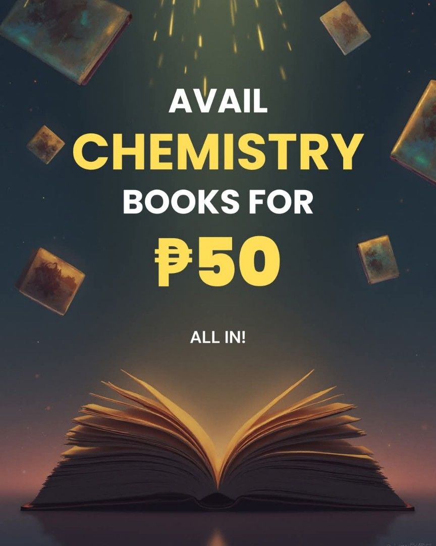 Chemistry E-Books (Category: Textbooks) located in Manila. Submitted by lilmissa11 (Listing ID 1420689616, Image 2). Description: Struggling with Chemistry? 🧪😩 Let’s turn that into an A+! Grab these Chemistry e-books for just ₱50 📚✨ - Fundamentals of Analytical Chemistry by Skoog 9th Ed - Lehninger Principles of Biochemistry by Nelson 7th Ed - Chemistry by Chang 10th Ed (with solutions manual) and 12th Ed - Chemistry The Central Science by Bro