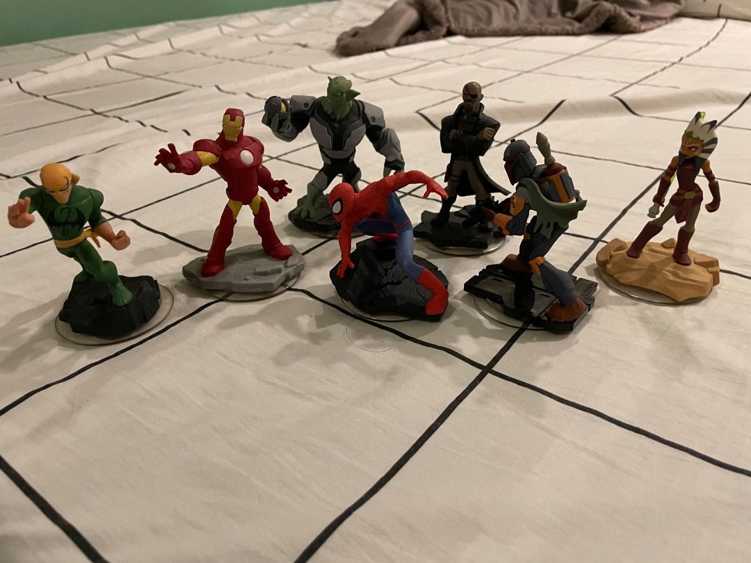 Disney Infinity Action Figures (Category: Figurines & Statues) located in Taguig. Submitted by axis3d (Listing ID 1420644172, Image 2). Description: - Disney Infinity action figures for sale! - Characters include: Iron Fist, Iron Man, Spider-Man,Nick Fury, Green Goblin, Boba Fett, and Ahsoka Tano. - Ideal for collectors and Disney Infinity fans. - Buyer will arrange for the pickup and delivery. Location is in Metro Manila. Meetup ok within BGC ar