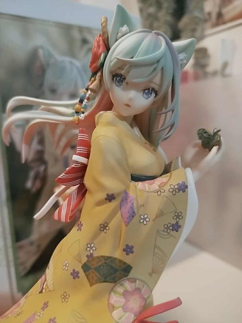 DSmile Kousa scale figure (Category: Figurines & Statues) located in Manila. Submitted by anythinggoesshop (Listing ID 1420593763, Image 3). Description: - Anime figure in original packaging - Character with yellow kimono and floral patterns (from an original illustration by Dsmile) - Light green hair and cat ears - Includes a small object (butterfly) - figure by Union creative bib. bought via pasabuy/figure hunt from japan. good as new no issues