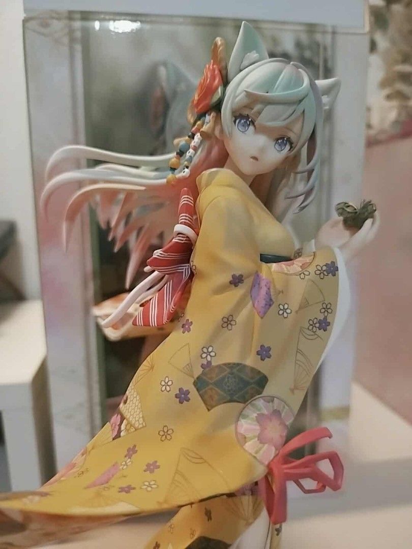 DSmile Kousa scale figure (Category: Figurines & Statues) located in Manila. Submitted by anythinggoesshop (Listing ID 1420593763, Image 2). Description: - Anime figure in original packaging - Character with yellow kimono and floral patterns (from an original illustration by Dsmile) - Light green hair and cat ears - Includes a small object (butterfly) - figure by Union creative bib. bought via pasabuy/figure hunt from japan. good as new no issues