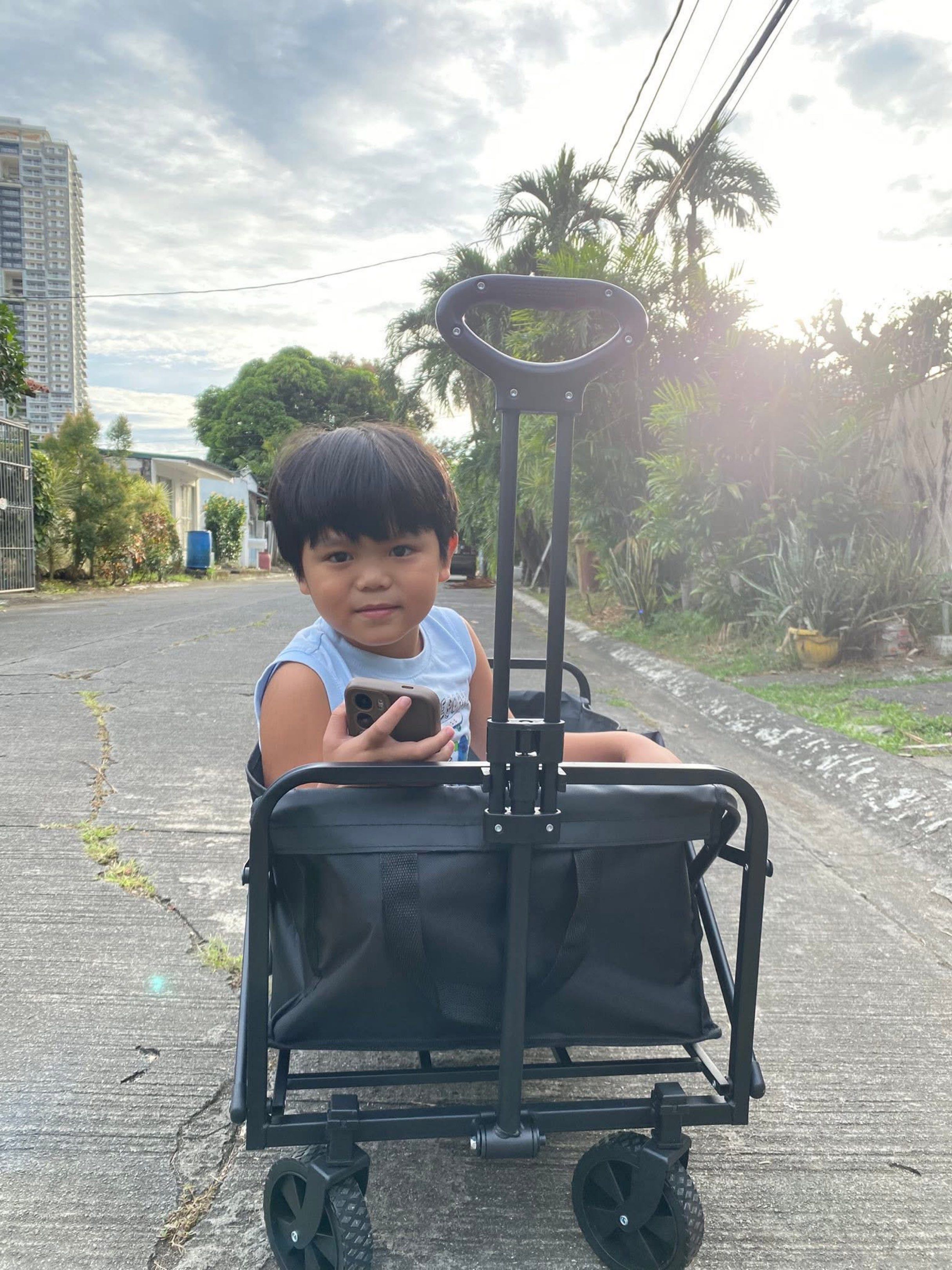 FlashFish Folding Wagon (Category: Strollers) located in Las Pinas. Submitted by shytorres (Listing ID 1420661850, Image 1). Description: Brandnew folding wagon cart 1600 only for wagon XL size 2k with table top set .