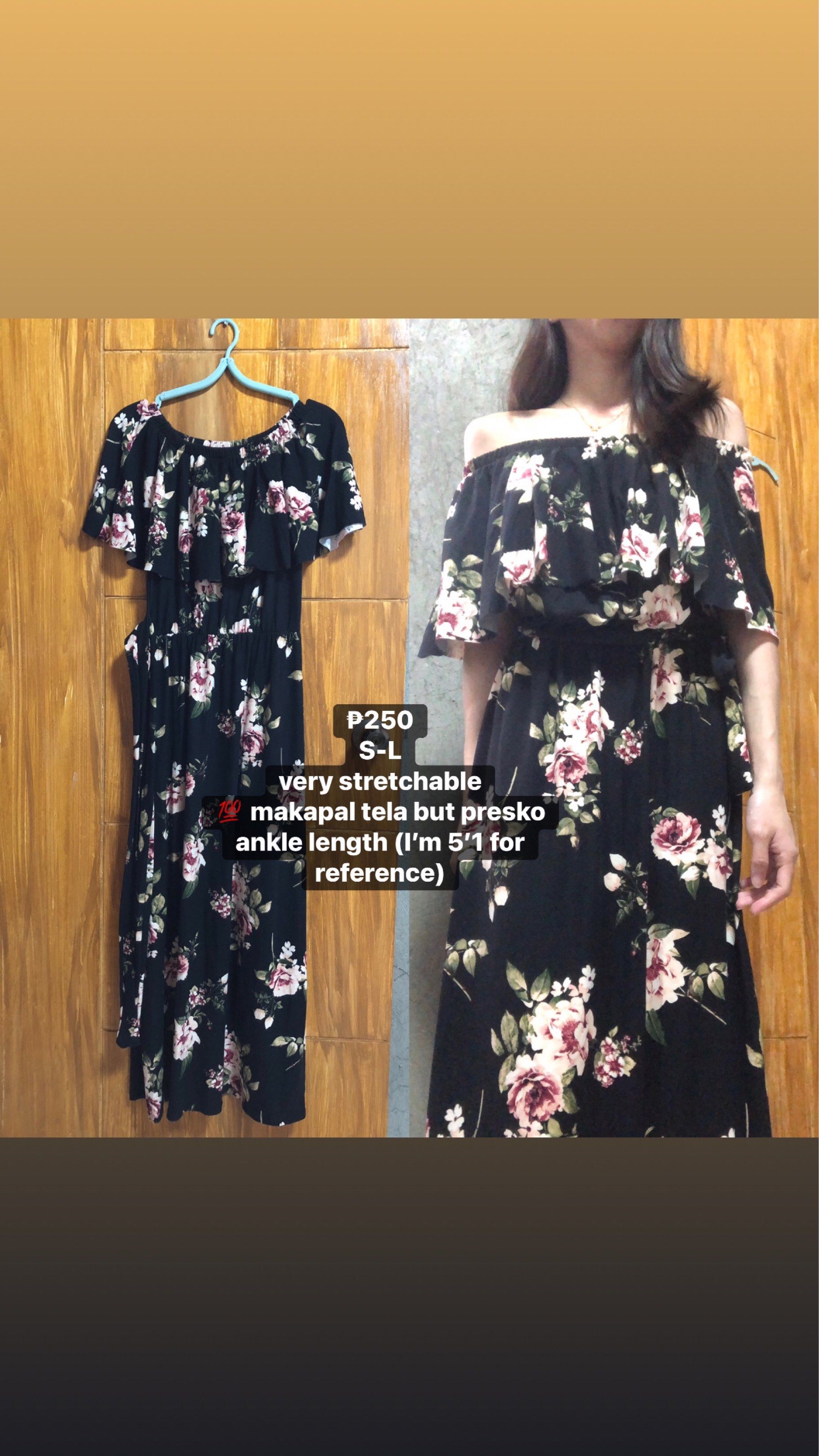 Floral Long Dress (Category: Dresses) located in Caloocan City. Submitted by declutternation (Listing ID 1420727210, Image 1). Description: .