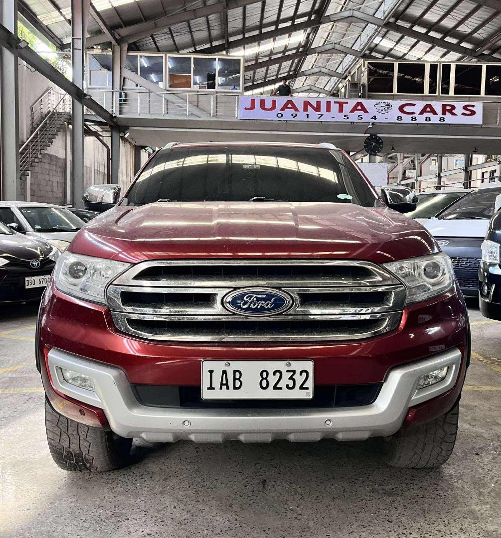 FORD EVEREST 3.2 TITANIUM 4X4 Automatic Transmission Auto (Category: Used Cars) located in Cainta. Submitted by juanitacars (Listing ID 1420627072, Image 1). Description: Available ✅ New Arrival , Quality Unit Guaranteed 💯% Available For Cash ✅Trade In ✅Financing ✅ Best Value for Money! Bastat from Juanita cars 💯 % Original Mileage Sariwang sariwa Unit Good Running Condition No Accident history No Flooded history Available all original docs neg