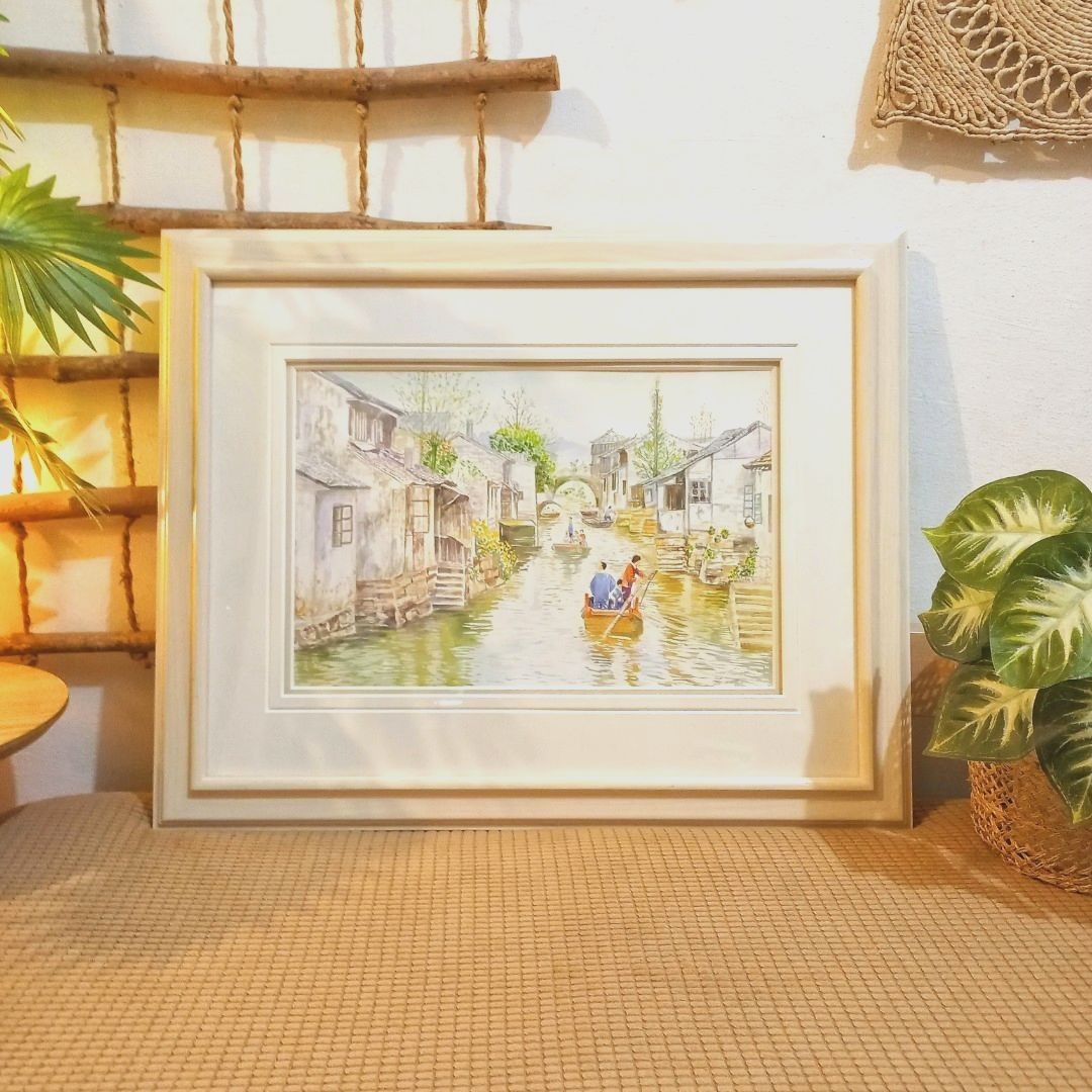 Framed watercolor painting (Category: Art & Prints) located in Dasmarinas. Submitted by millennialmeetsvintage (Listing ID 1329781886, Image 1). Description: 58 x 47 cm high quality solid wood frame minor flaw: scratches on acrylic cover last price posted no haggling pls 🙅‍♀️ 🌍ships from DASMA, CAVITE 🚚 shipping via Lalamove only ❌no reservations, first-to-pay basis ❌no physical store, no walk-ins ❌no COD transactions .