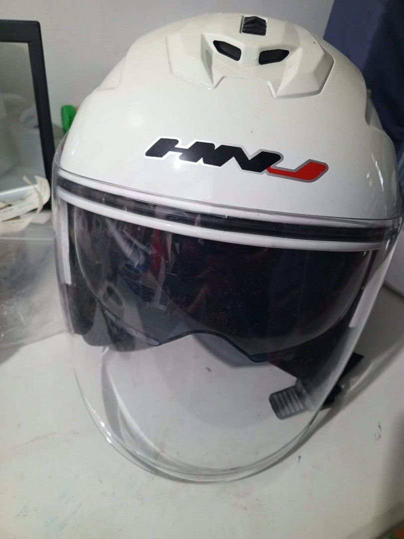 Gillee and HNJ Motorcycle Helmets (Category: Helmets and other Riding Gears) located in Bulacan. Submitted by machika (Listing ID 1420610804, Image 2). Description: BRAND NEW UNUSED HELMET BUNDLE .