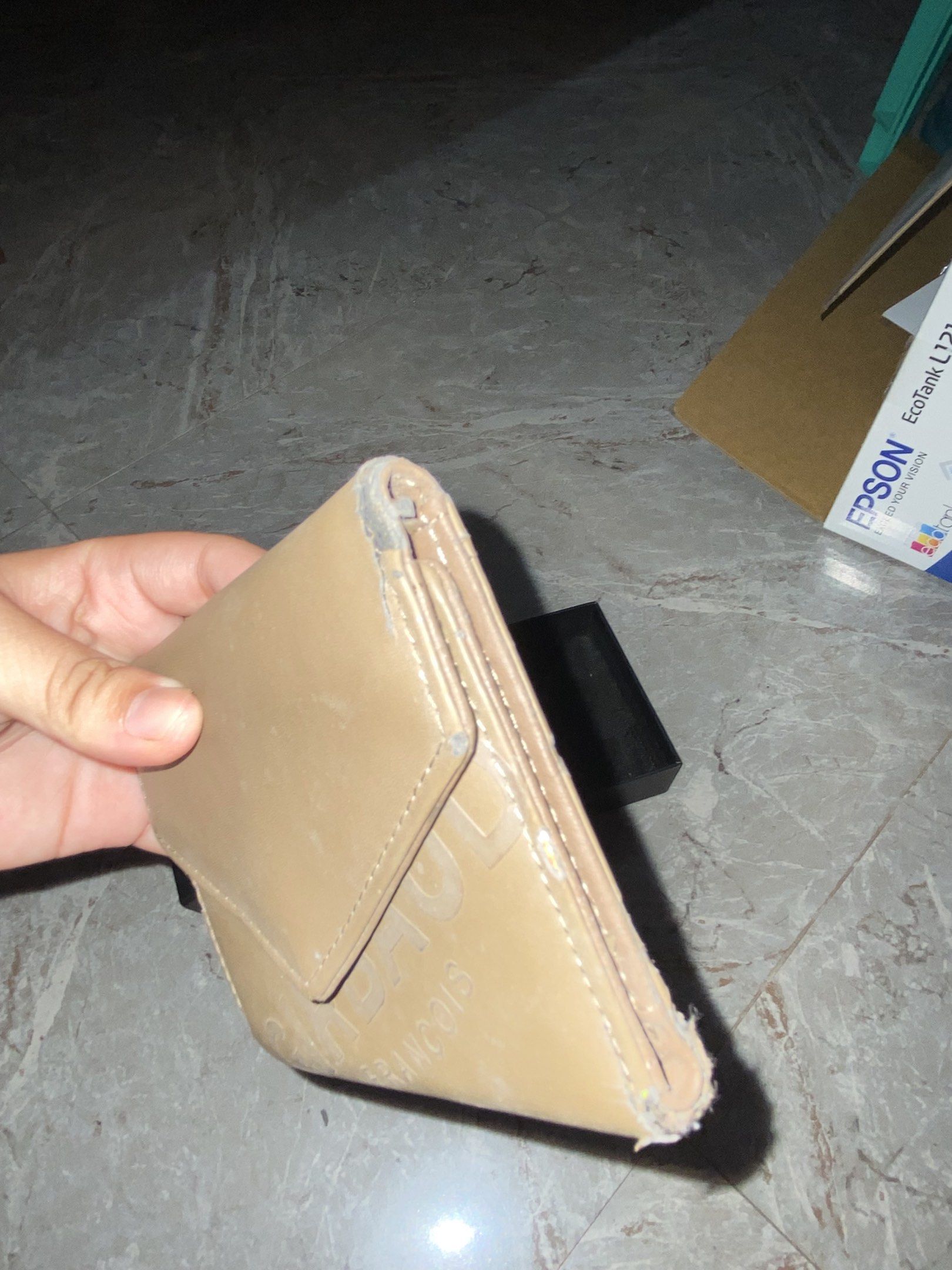 Girbaud Wallet (Category: Wallets & Card holders) located in Batangas. Submitted by dae.clutter (Listing ID 1420684152, Image 2). Description: See pics for issues, worn out due to lack of usage and weather ₱200 + sf.