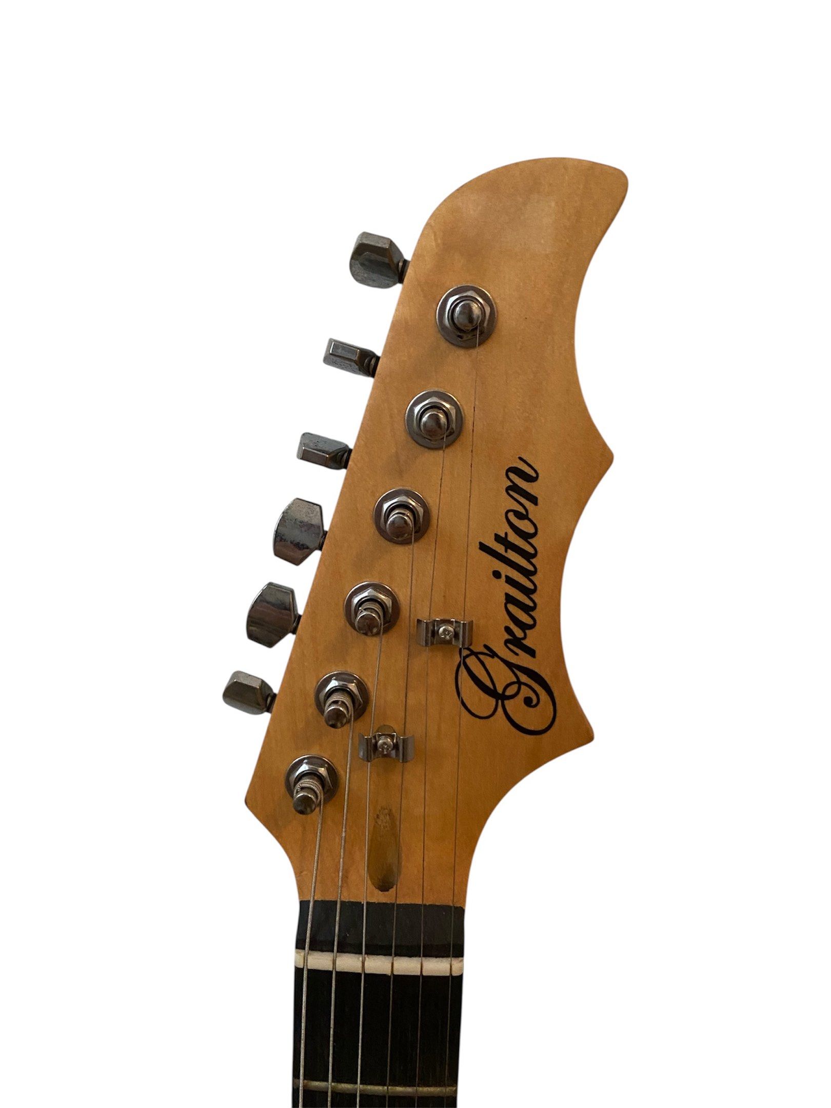 Grailton Stratocaster Electric Guitar (Mint Condition + Bag) (Category: Musical Instruments) located in Santiago. Submitted by alabamaw0rley (Listing ID 1420618588, Image 3). Description: Selling my Grailton guitar. I barely used it, less than 10 times lang nagamit, so it is in excellent, mint condition. No major scratches or issues. Style: Stratocaster Color: Three-Tone Sunburst Pickups: 3 Single Coil (Versatile sound) Condition: 9.5/10 (Gently 