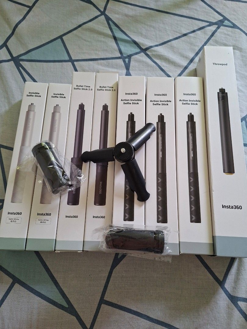 Insta360 Invisible Selfie Stick, Tripod, and Accessories (Category: Tripods & Monopods) located in San Mateo. Submitted by macoi1988 (Listing ID 1420612593, Image 2). Description: For sale. All brandnew. Insta360 new bullet time 2.0. 2 in 1. 120cm invisible selfie stick. 2,300 Insta360 action invisible seflie stick carbon fiber. 2,000 Insta360 throwpod tripod and selfie stick 2 in 1. 2,300 Insta360 114cm invisible selfie stick satin white. 1,000 