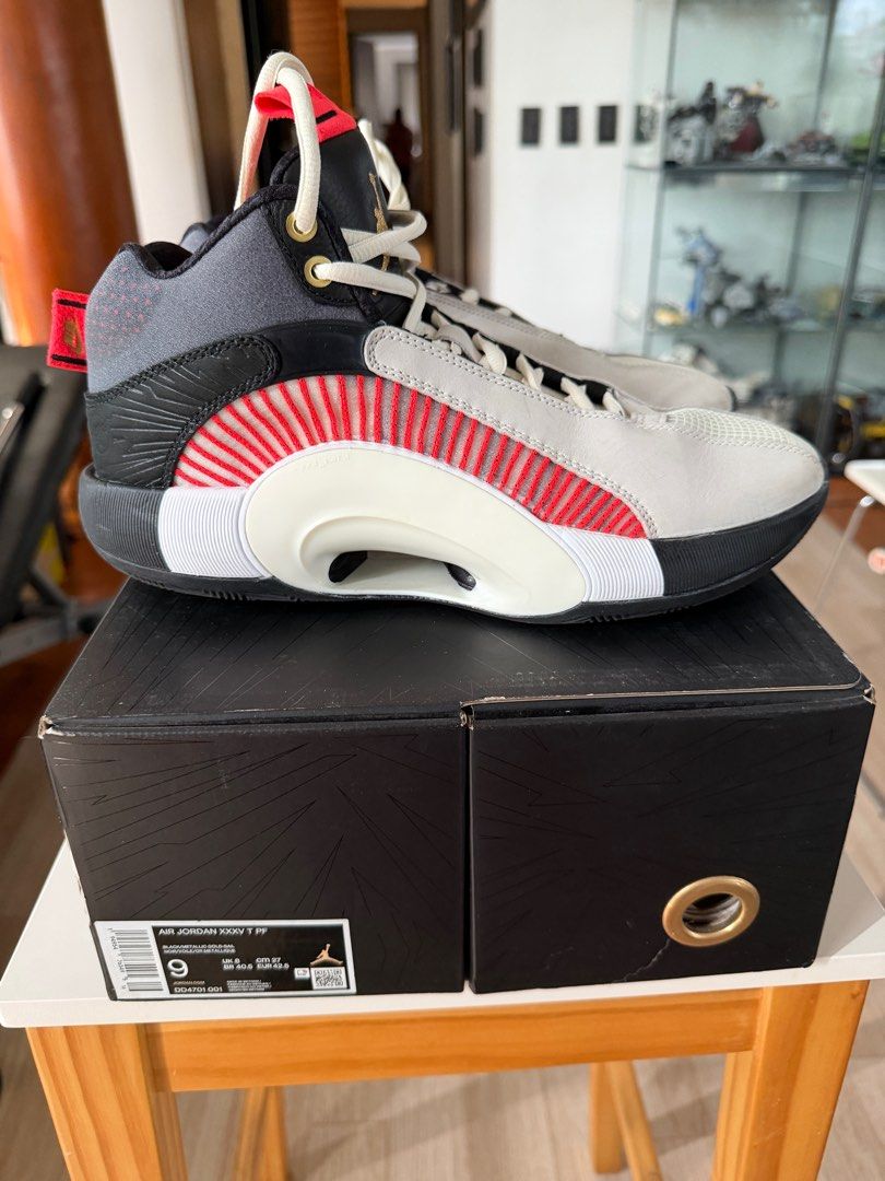 Jordan 35 Titan sz 9 (Category: Sneakers) located in Quezon City. Submitted by chefcurrymd30 (Listing ID 1420584284, Image 3). Description: Jordan 35 Titan sz 9. Used twice just for photos. Item located near UP town center. Can ship c/o buyer..