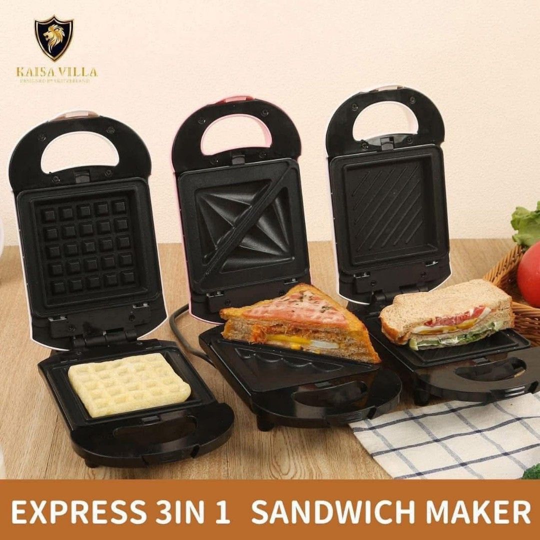 Kaisa Villa 3-in-1 Sandwich Maker (Category: Cookware & Accessories) located in Manila. Submitted by haideshop (Listing ID 1420692495, Image 1). Description: .